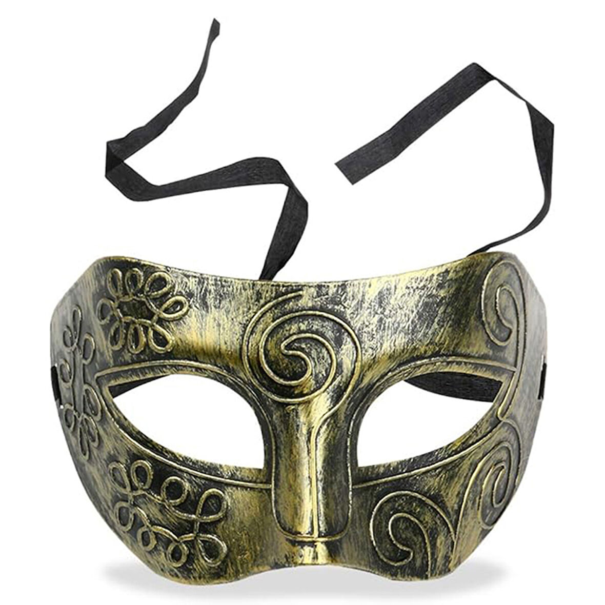 Büro Ev Ofis Gösteri Balo Kostümü için Golden Eskitme Antik Tarz Yüz Maskesi