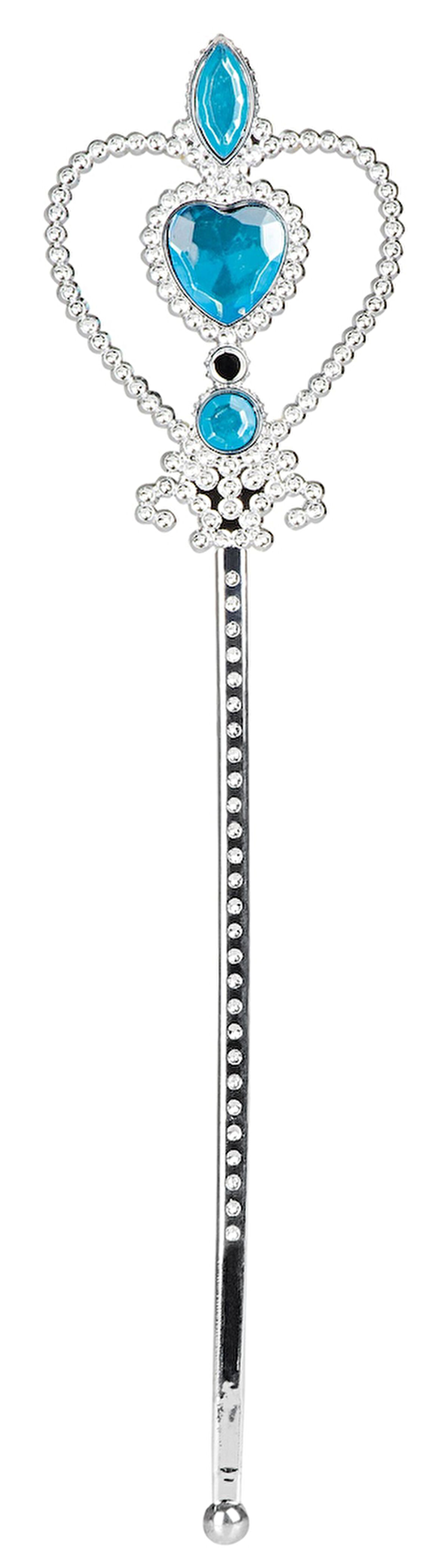 Büro Ev Ofis Gösteri Elsa Kostümü için Mavi Kalp İşli Karlar Ülkesi Asası