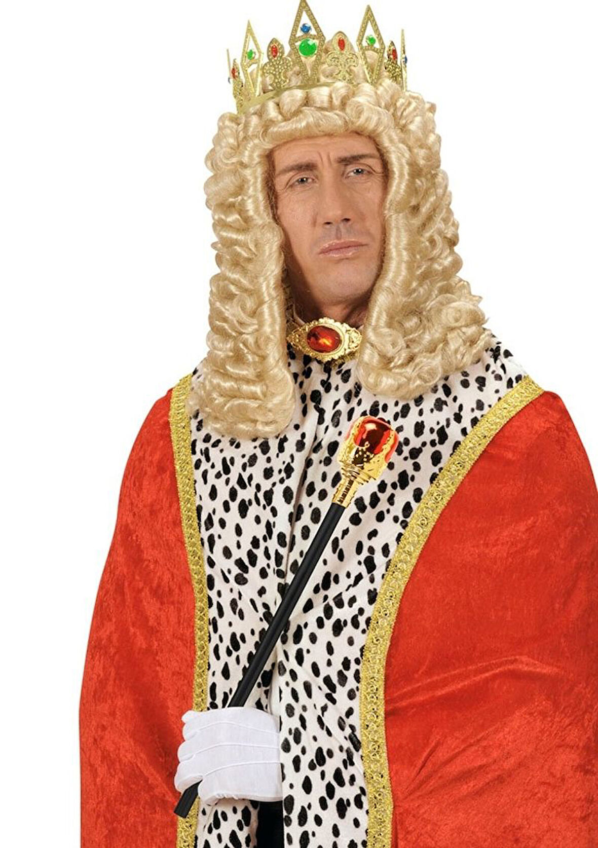 Büro Ev Ofis Gösteri Kraliyet Kostümü için 40CM Kırmızı Topuzlu Kral Asası