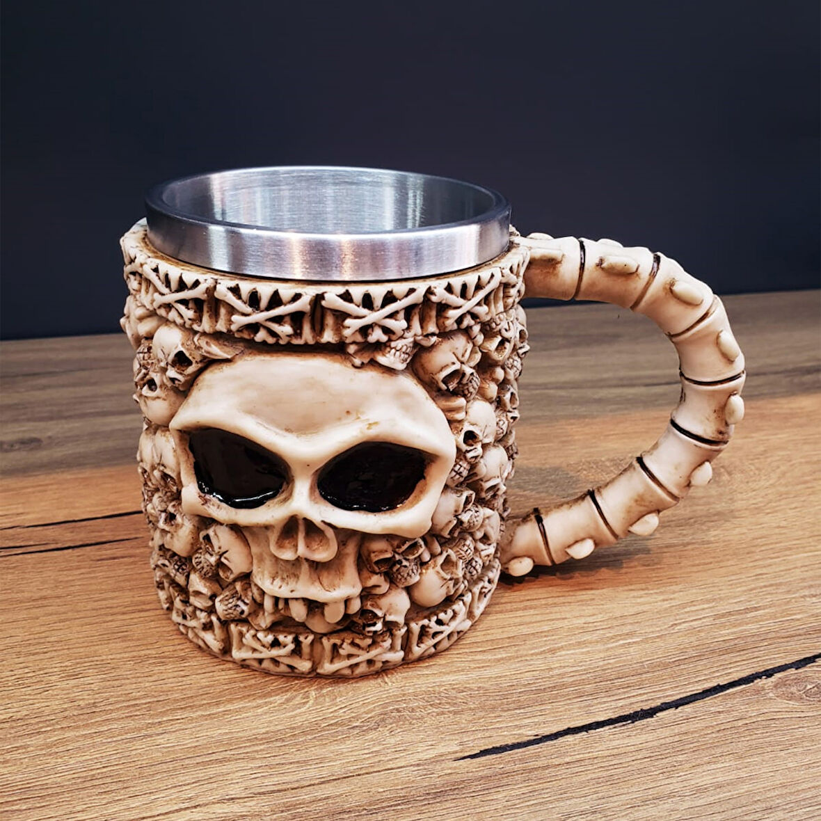 Büro Ev Ofis Kupa Bardağı için İskelet 3D Motif Kupa Bardak