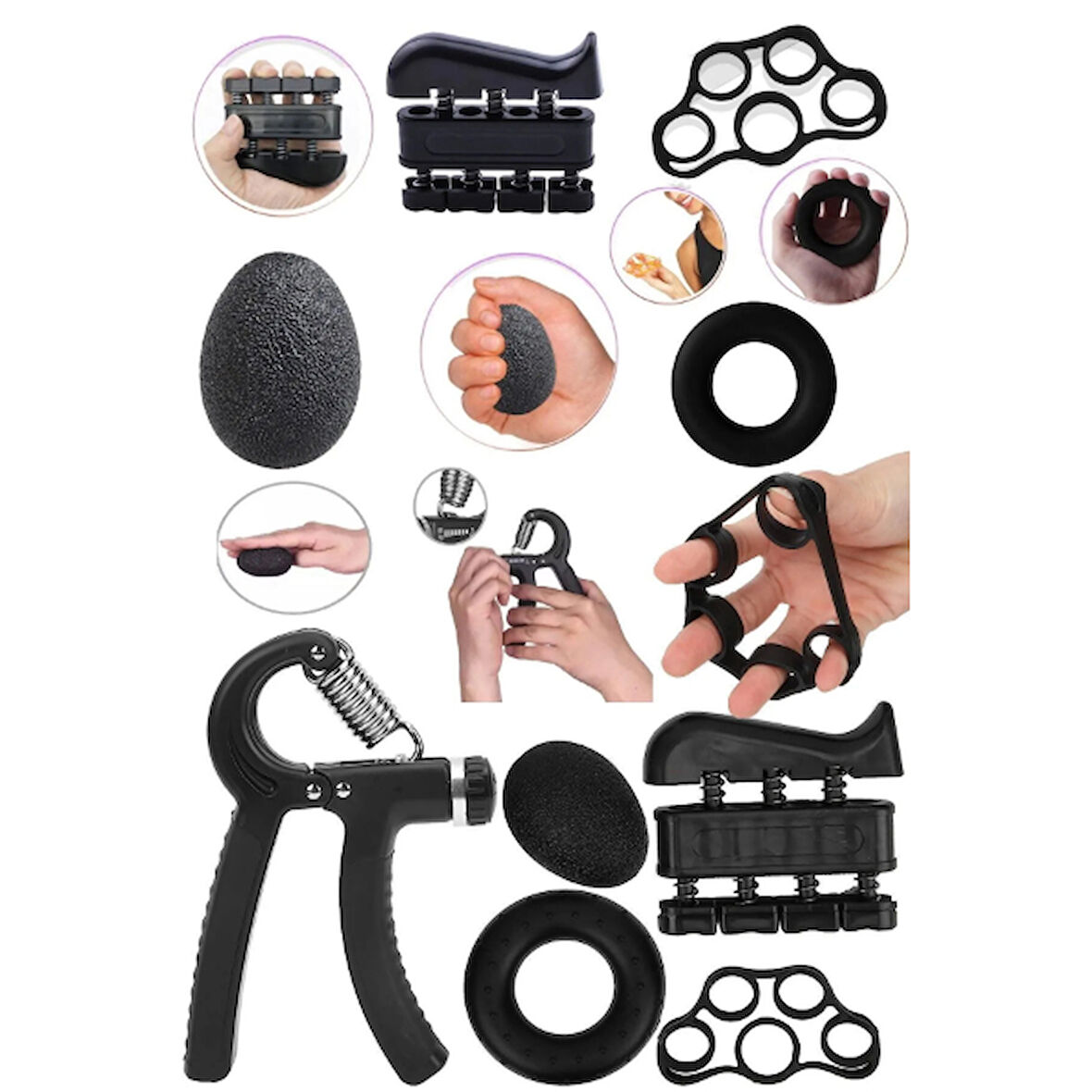 Büro Ev Ofis Kişisel Sağlık Bakımı için El Parmak Güçlendirme Seti