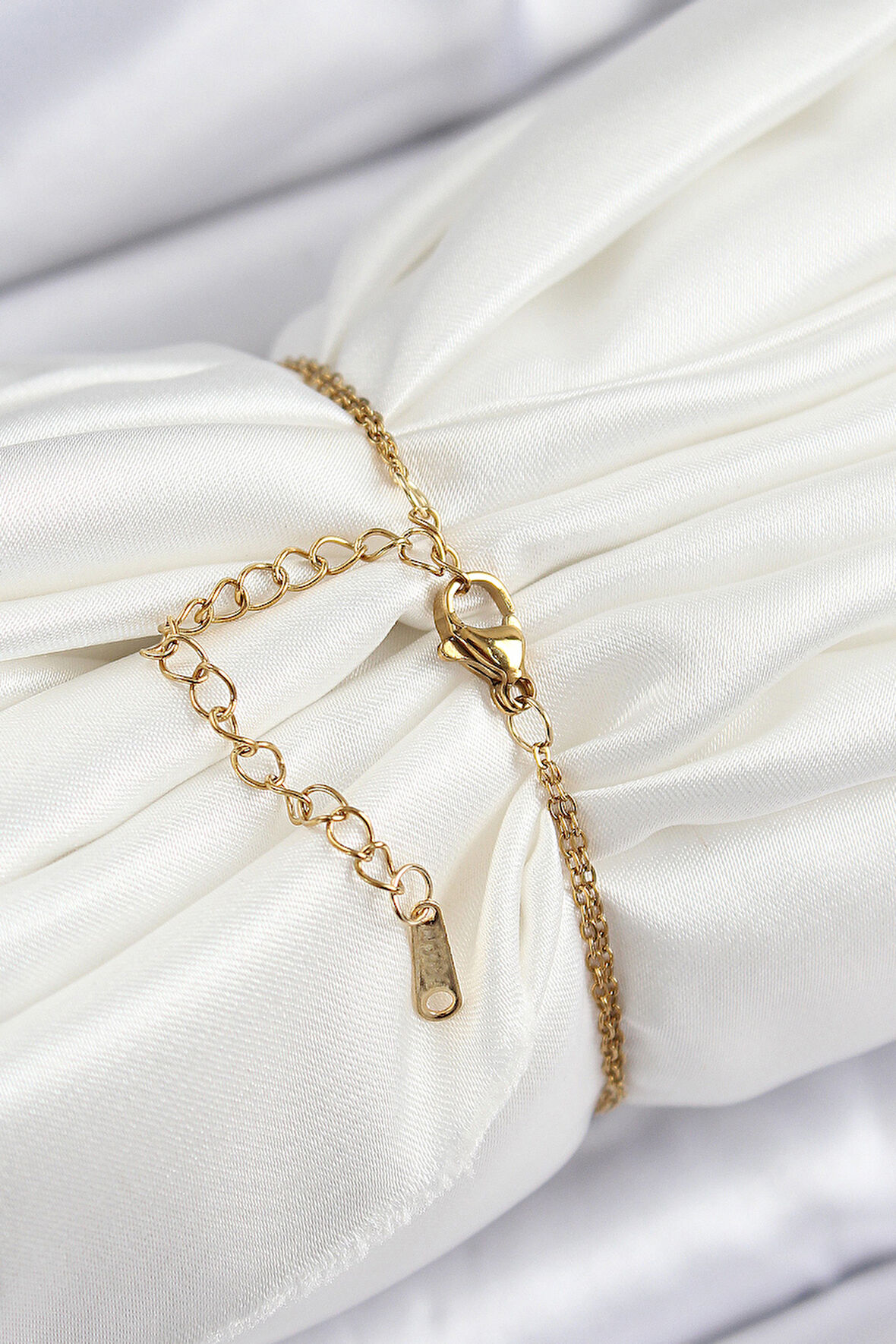 Zarif Kadın için Golden Çelik Zincir Mineli Mor Portre İncili Papatya Bileklik