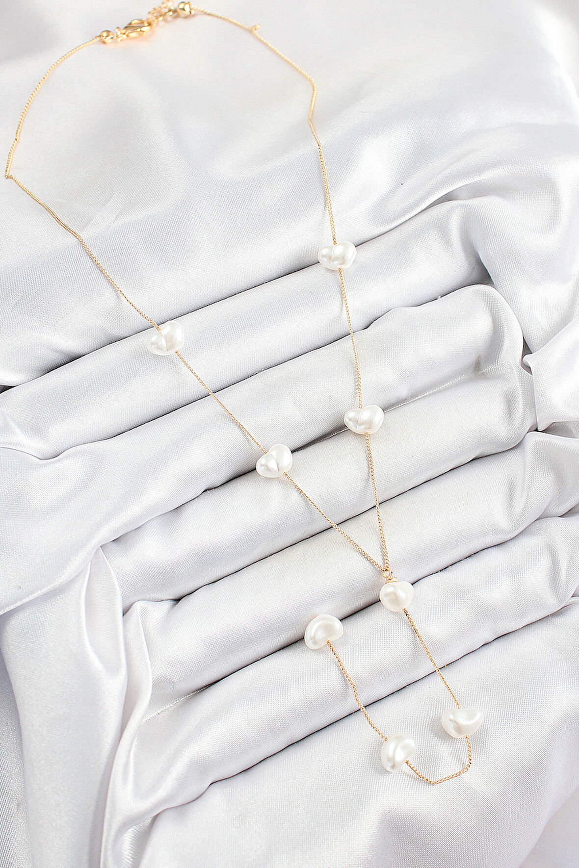 Zarif Kadın için Golden Çelik Zirkonlu Kalp Stil Y Tip Kolye