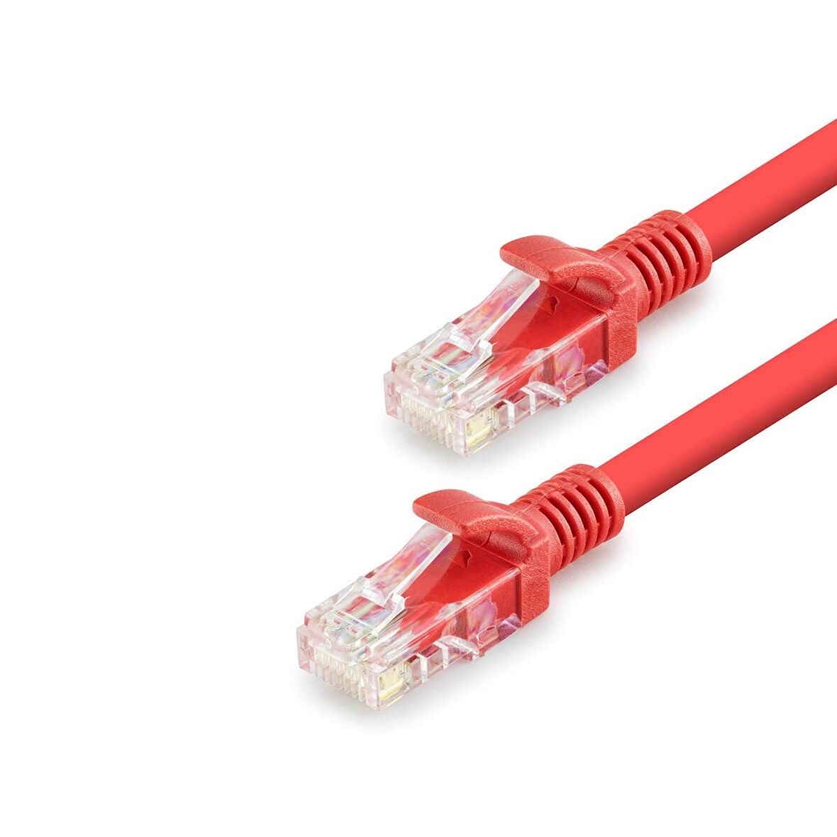 Büro Ev Ofis Network Bağlantısı için 60CM Kırmızı 1000GB 250MHZ CAT6 Kablo