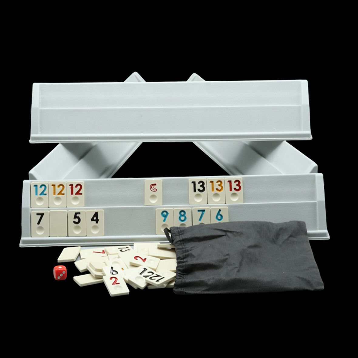 Büro Ev Ofis Yazlık Hediyesi için Maksi Melamin Taşlı Plastik Okey Istakası