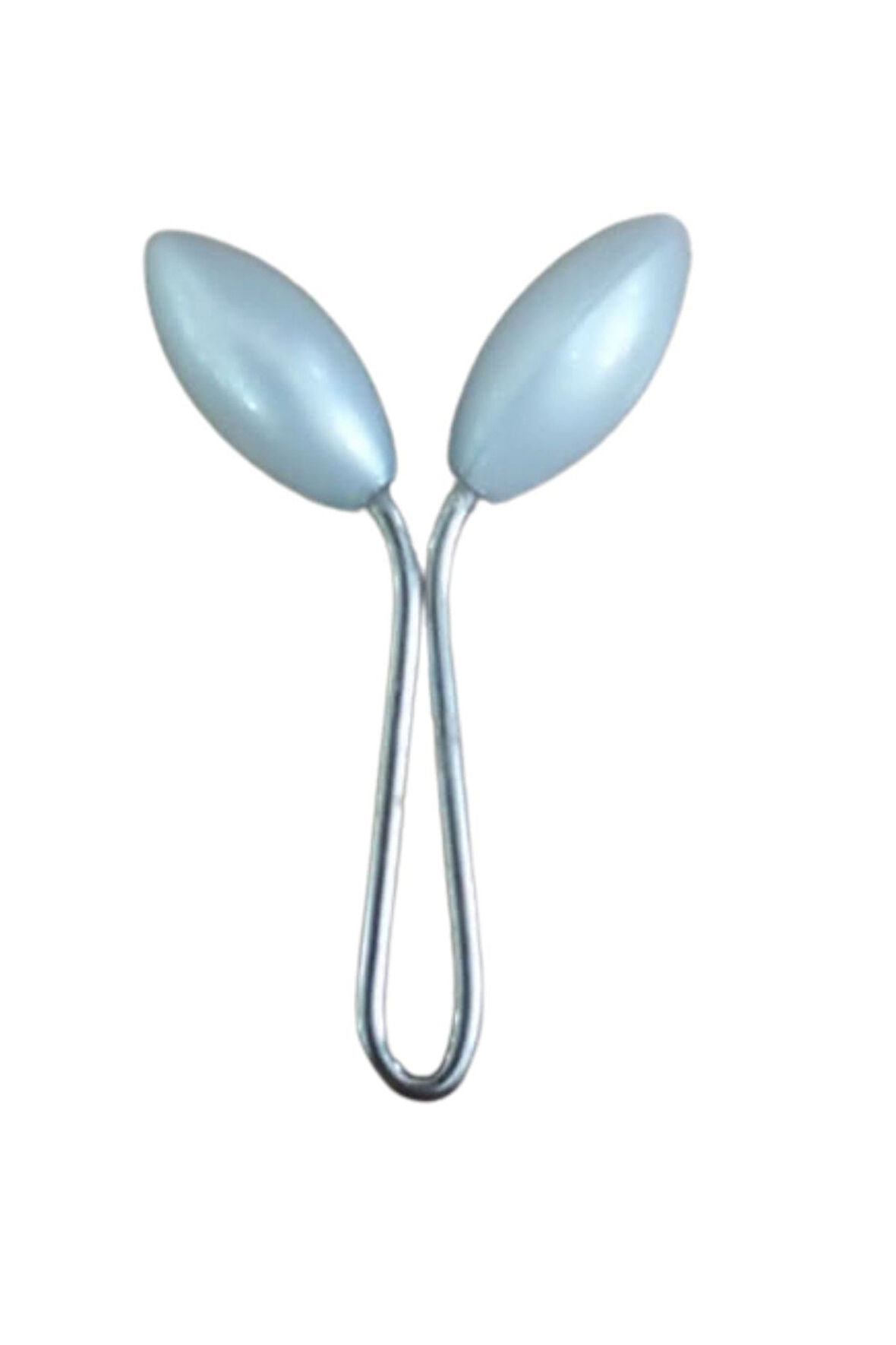 Zarif Kadın için Tekli Beyaz Başak Figür Eşarp Klipsi Broş