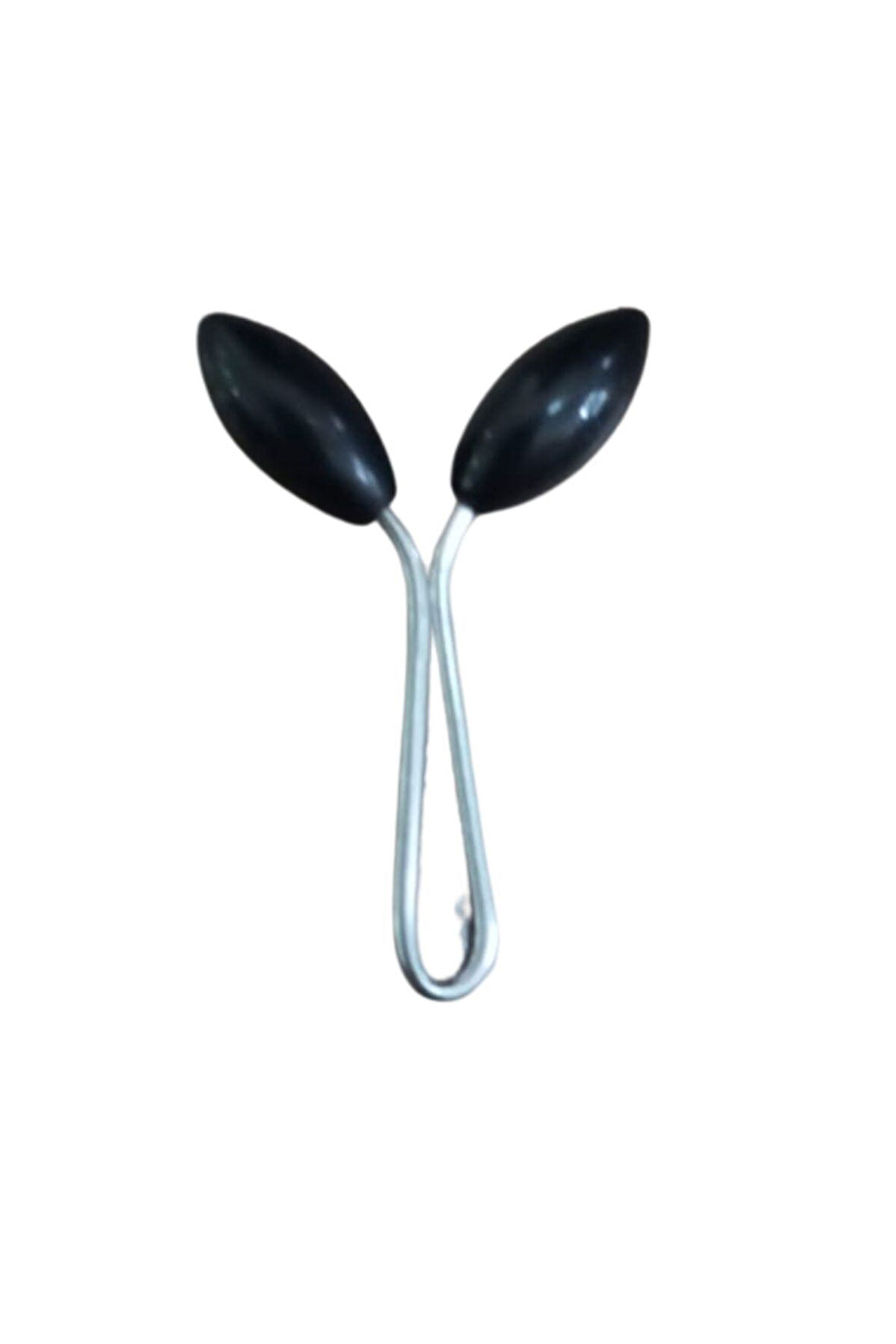 Zarif Kadın için Tekli Siyah Başak Figür Eşarp Klipsi Broş