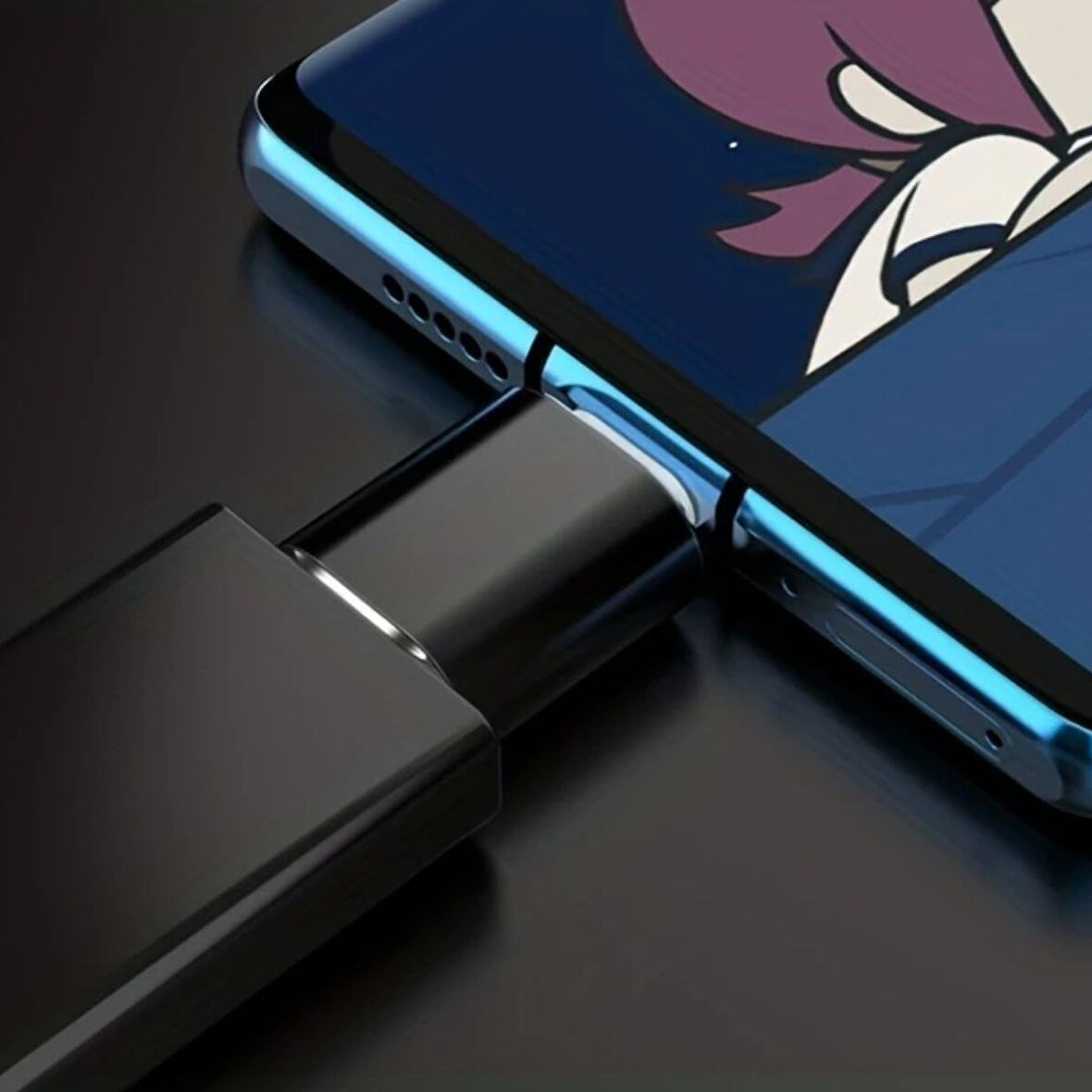 Büro Ev Ofis Arabası için Tekli Usb to C Adaptor Dişi Çevirici Dönüştürücü Adaptör