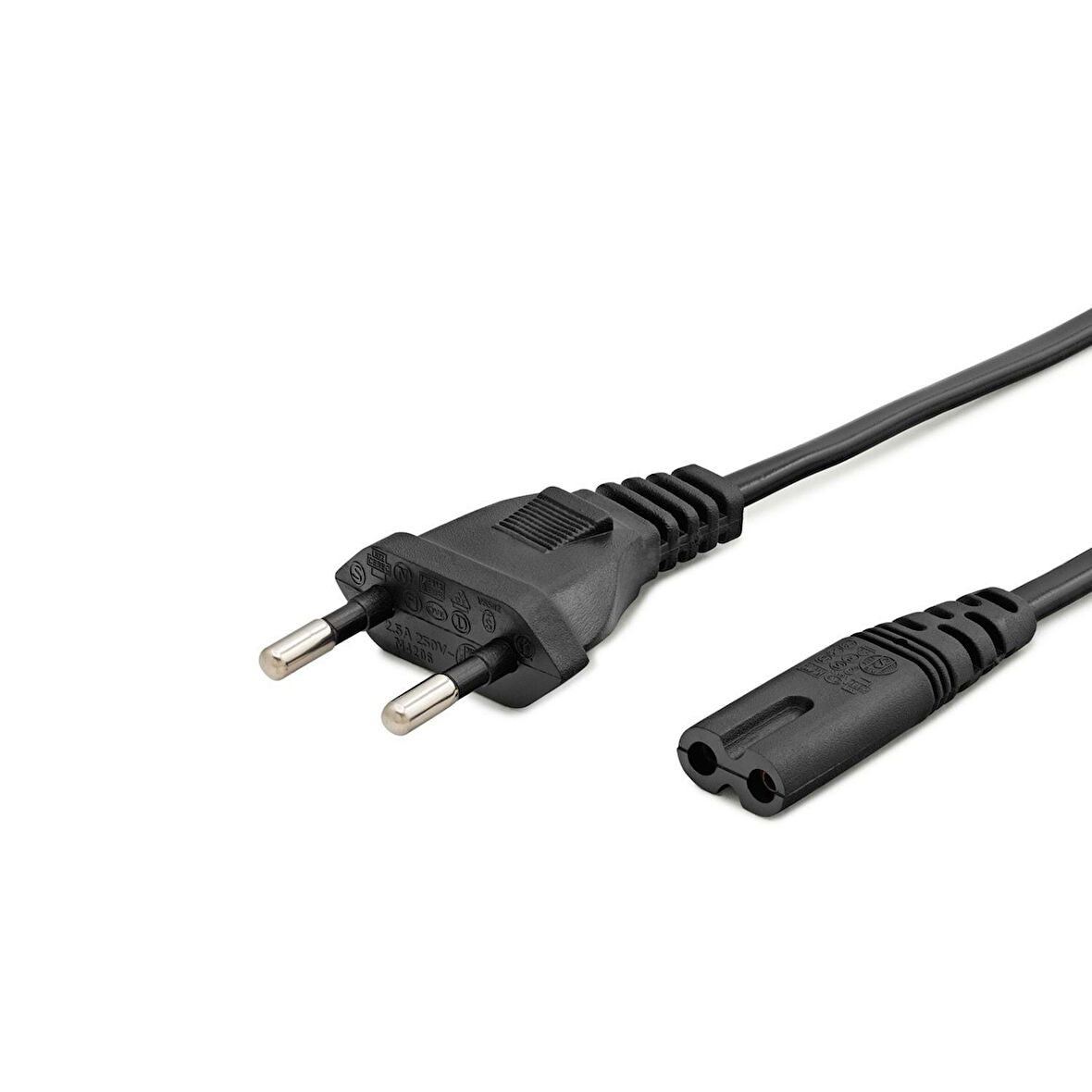 Büro Ev Ofis için 1,5MT 1MM 42Pın Siyah Uzun Soket Ambalajlı Teyp Power Güç Kablosu