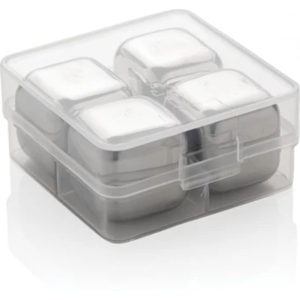 Büro Ev Ofis Mutfağı için 4PARÇA Çelik Metal Kaplama Buz Taşı