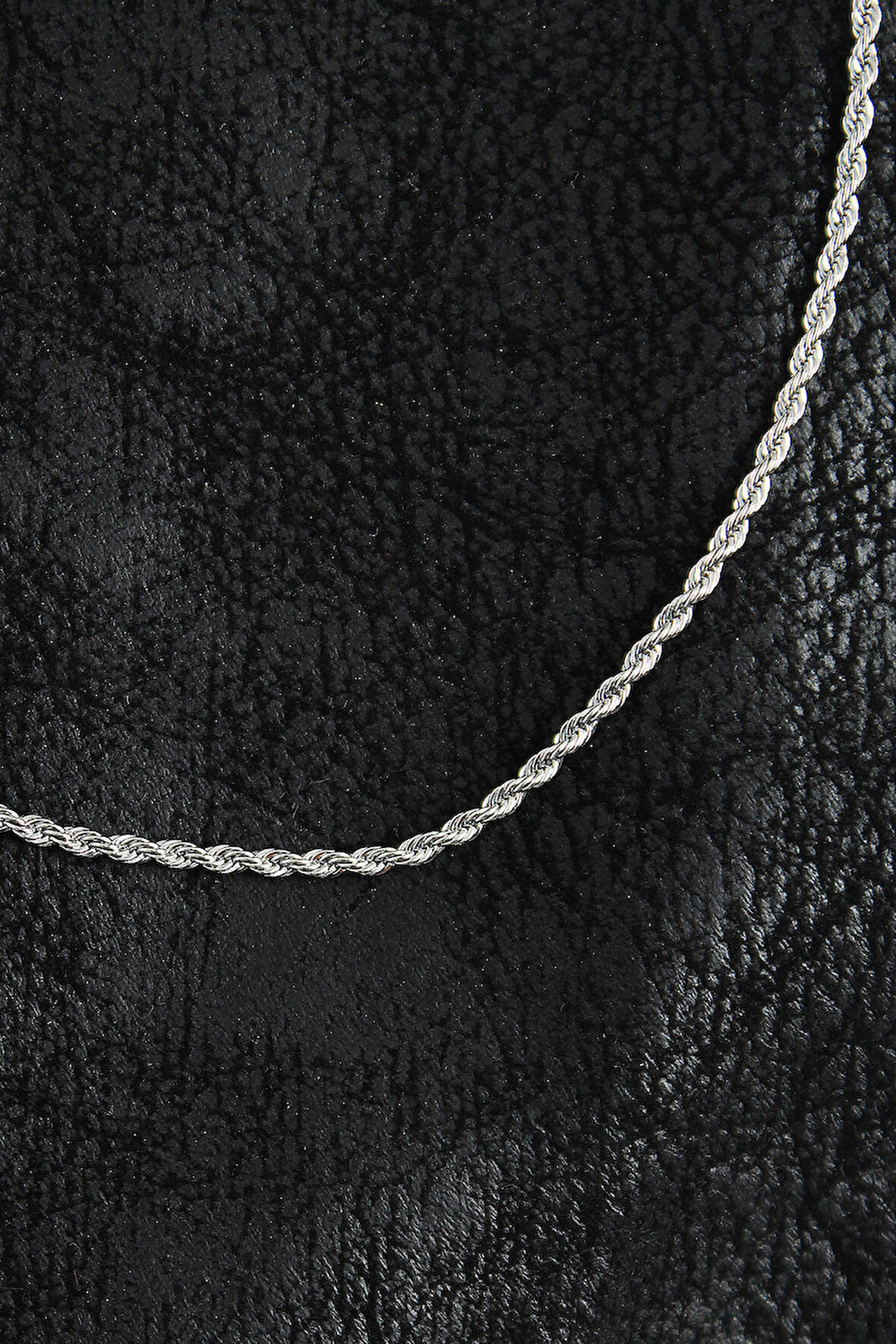 Bakımlı Erkek için Silver Çelik Halat Zincir Stil Kolye