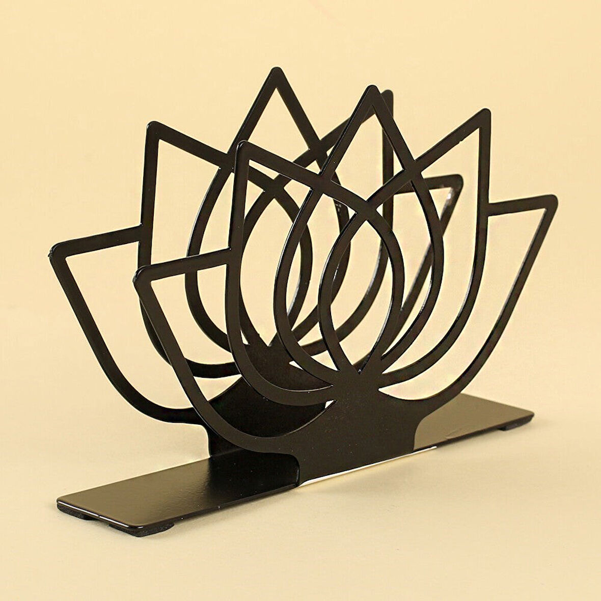 Büro Ev Ofis Mutfak Düzeni için Siyah Metal Yapım Peçetelik