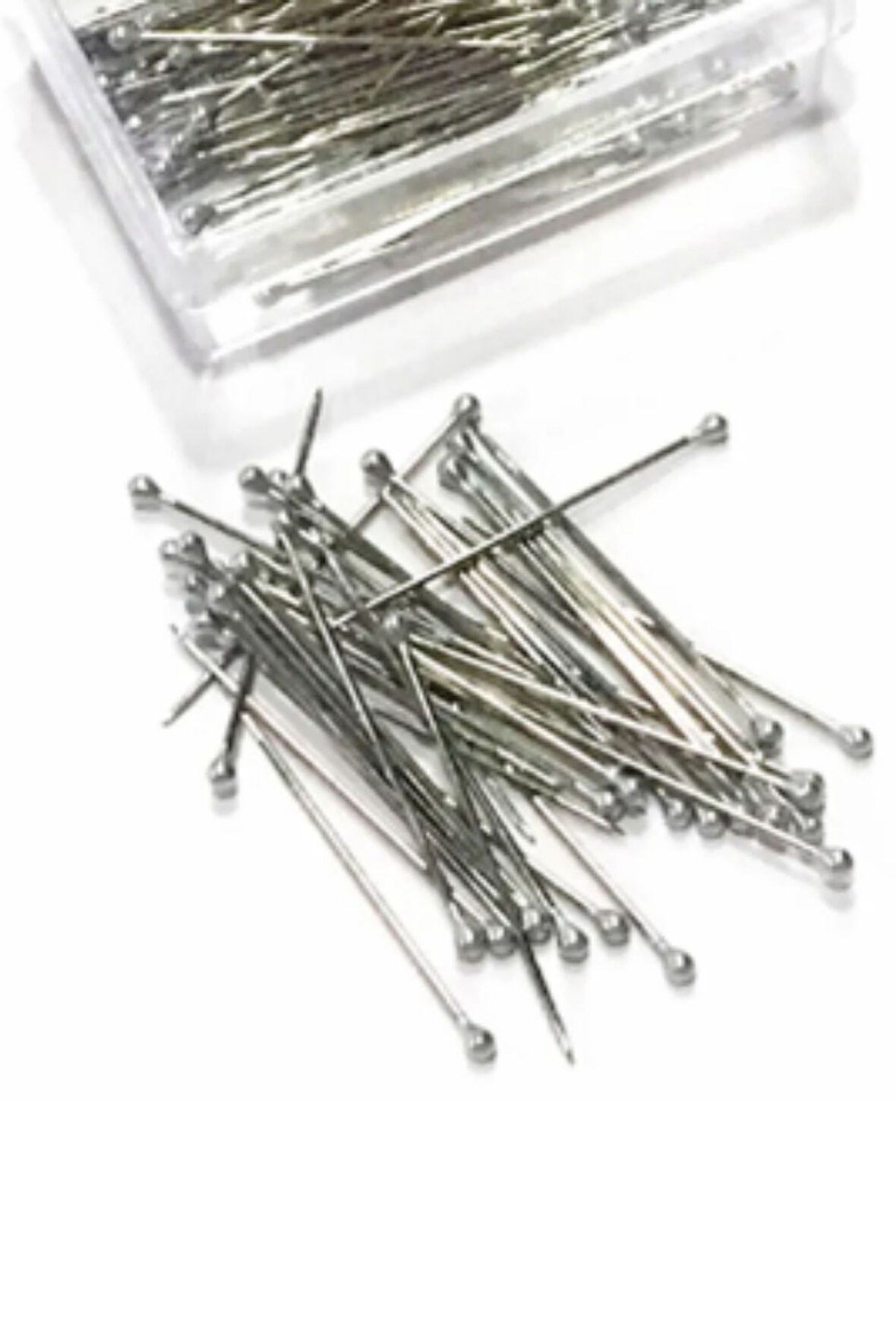 Büro Ev Ofis Hobi Dikiş Atölyesi için 100ADET Paslanmaz Mineli İğne Seti