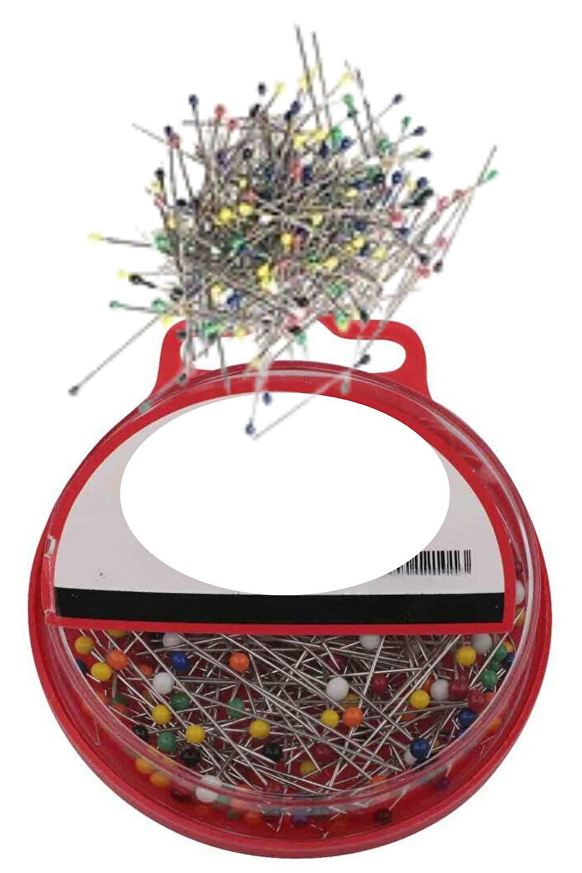 Büro Ev Ofis Hobi Dikiş Atölyesi için 200ADET Cam Başlı Nikel İğne Seti