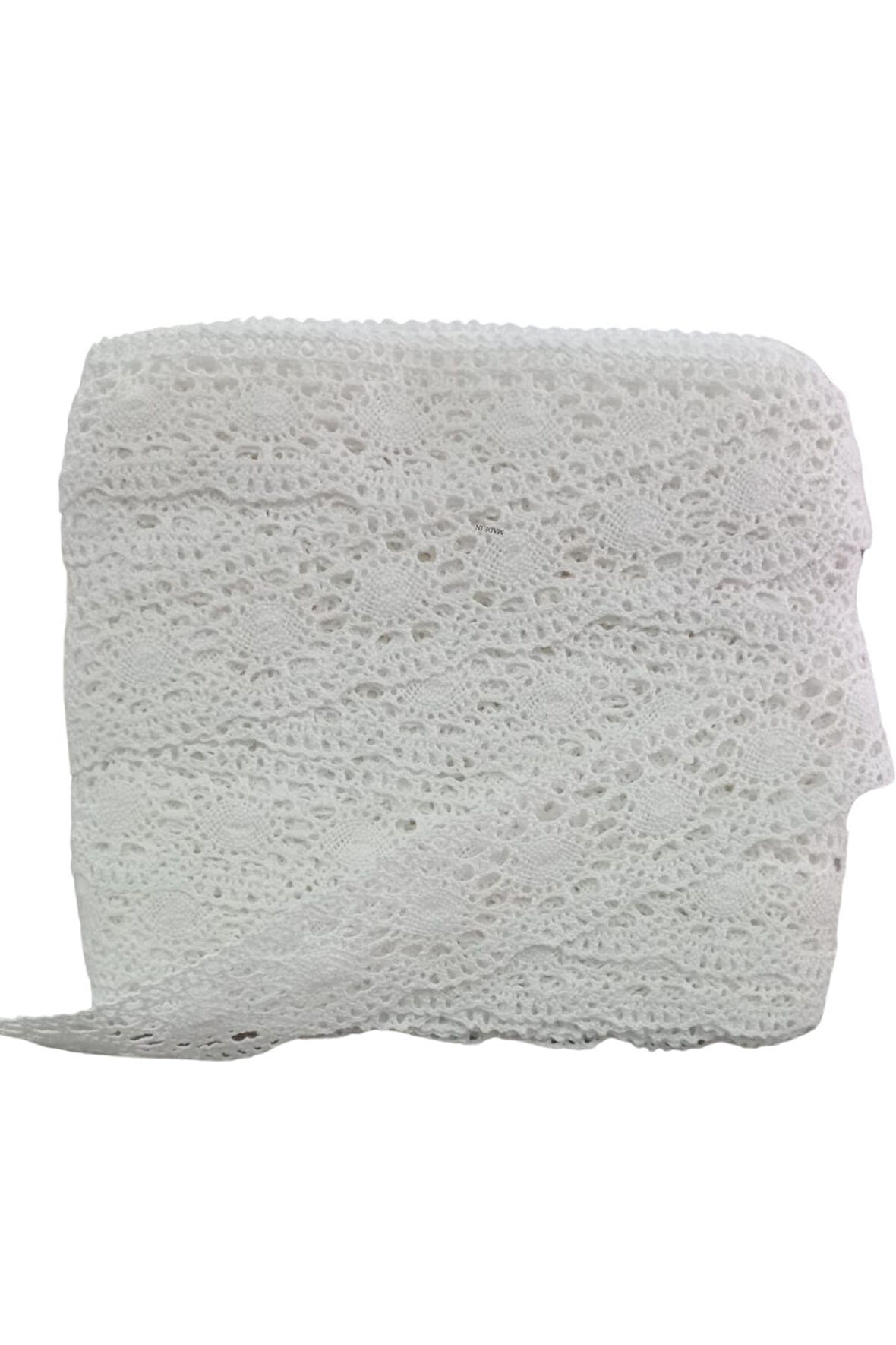 Büro Ev Ofis Hobi Dikiş Atölyesi için 5MT 5CM Beyaz Badem Stil Kopanaki Dantel