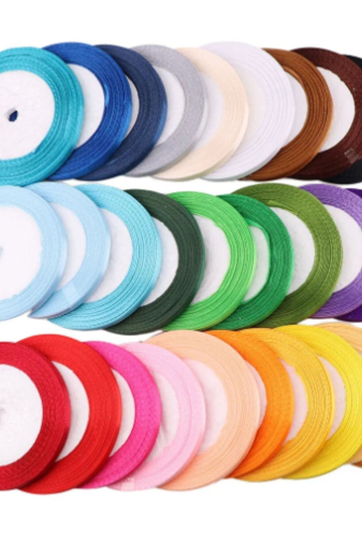 Büro Ev Ofis Hobi Dikiş Atölyesi için 10MT 6MM Mint Saten Kurdele