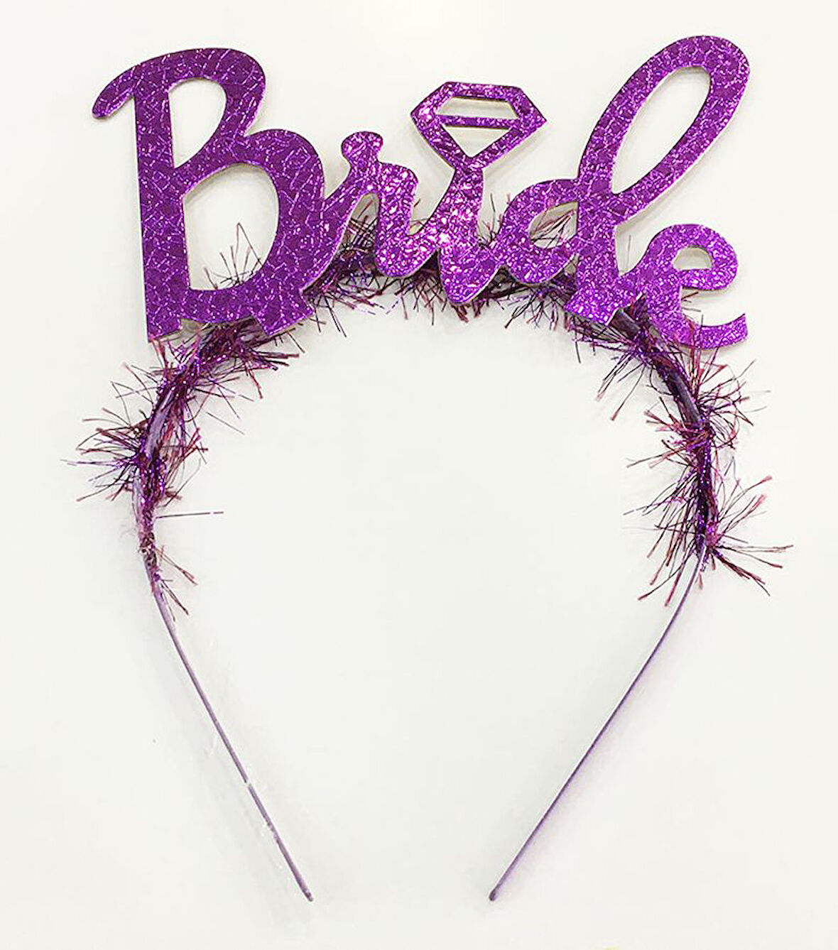 Büro Ev Ofis Etkinik Bekarlığa Veda Partisi için Mor İtalik Yazı Alyanslı Bridge Taç