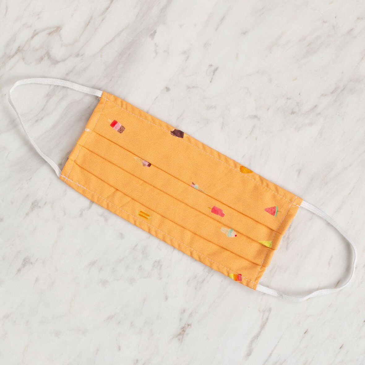 Büro Ev Ofis Hediyesi için Turuncu Model Kumaş Maske