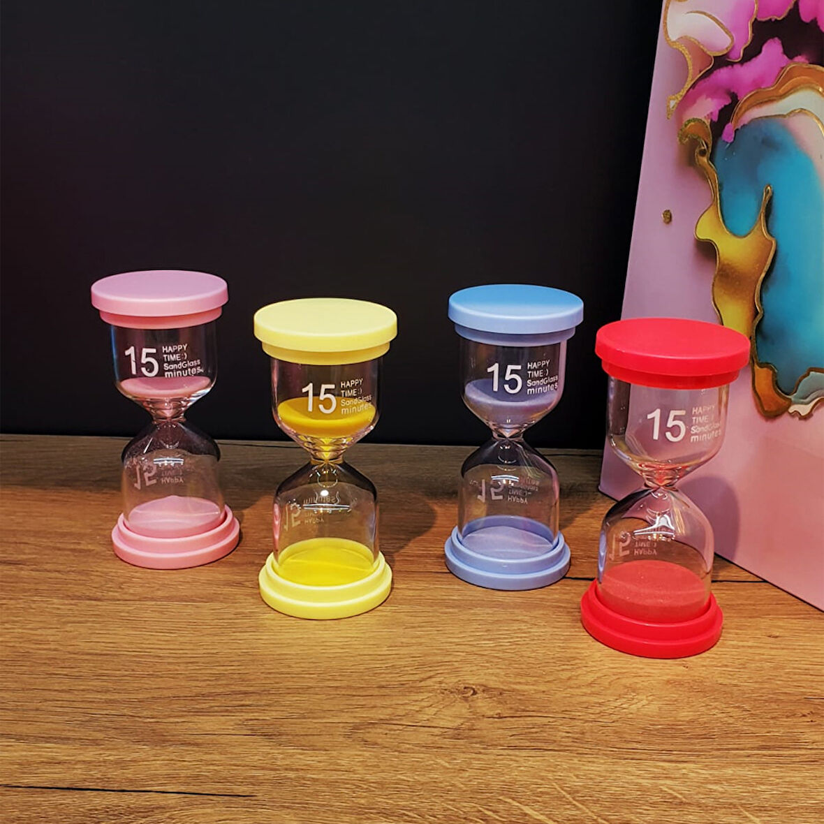 Büro Ev Ofis Dekoru için 15 Dakika Kapasiteli Kum Saati