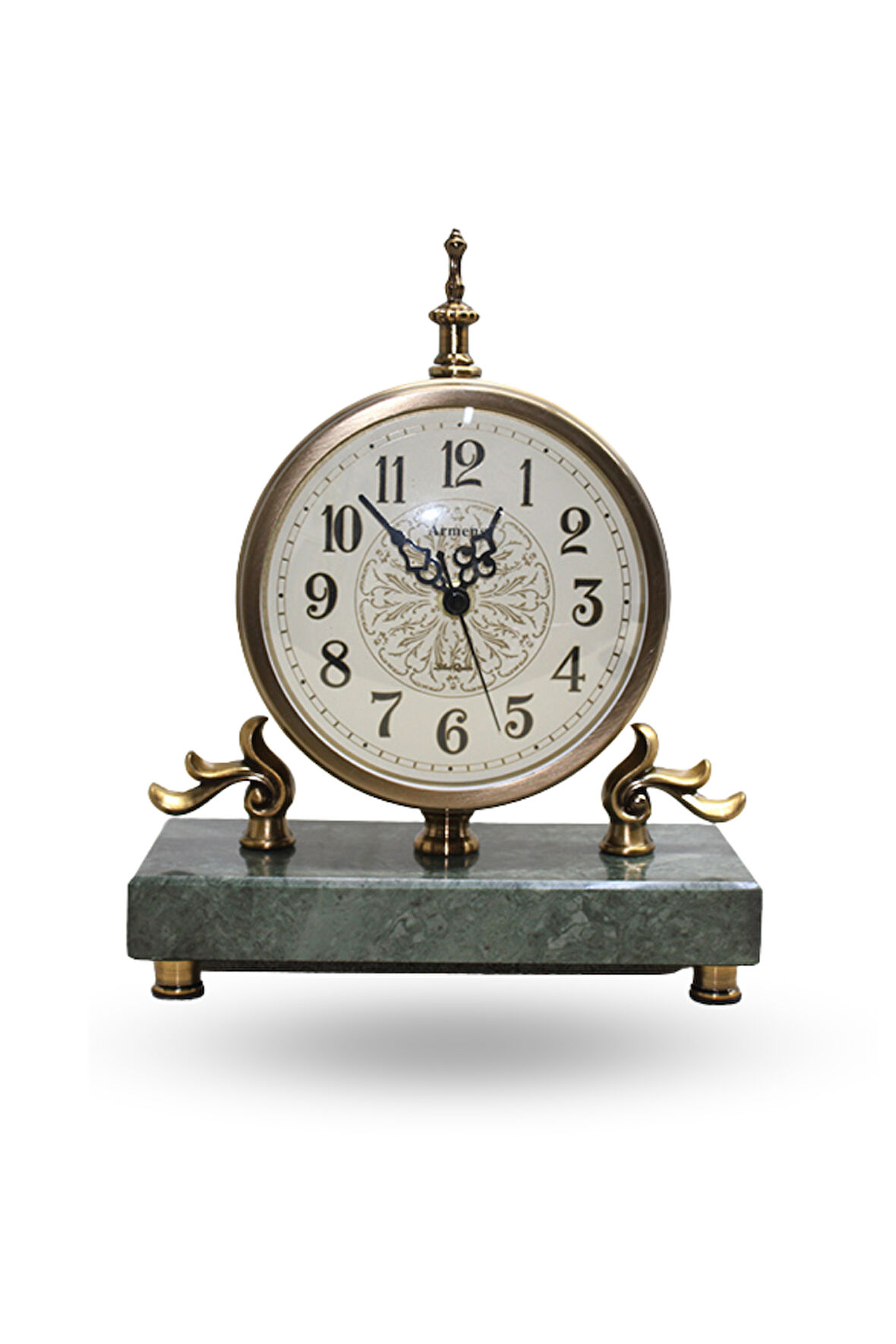 Büro Ev Ofis Hediyesi için 43X21CM Mermer Tabanlı Masa Saati