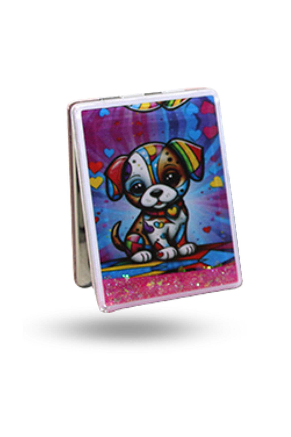 Büro Ev Ofis Kişisel Hediyesi için Hareketli Sulu Köpek Figürlü El Aynası