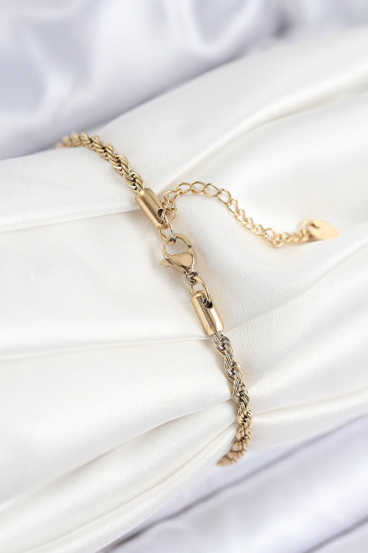 Zarif Kadın için Golden Çelik Nazarlıklı Yaşam Çiçeği Bileklik