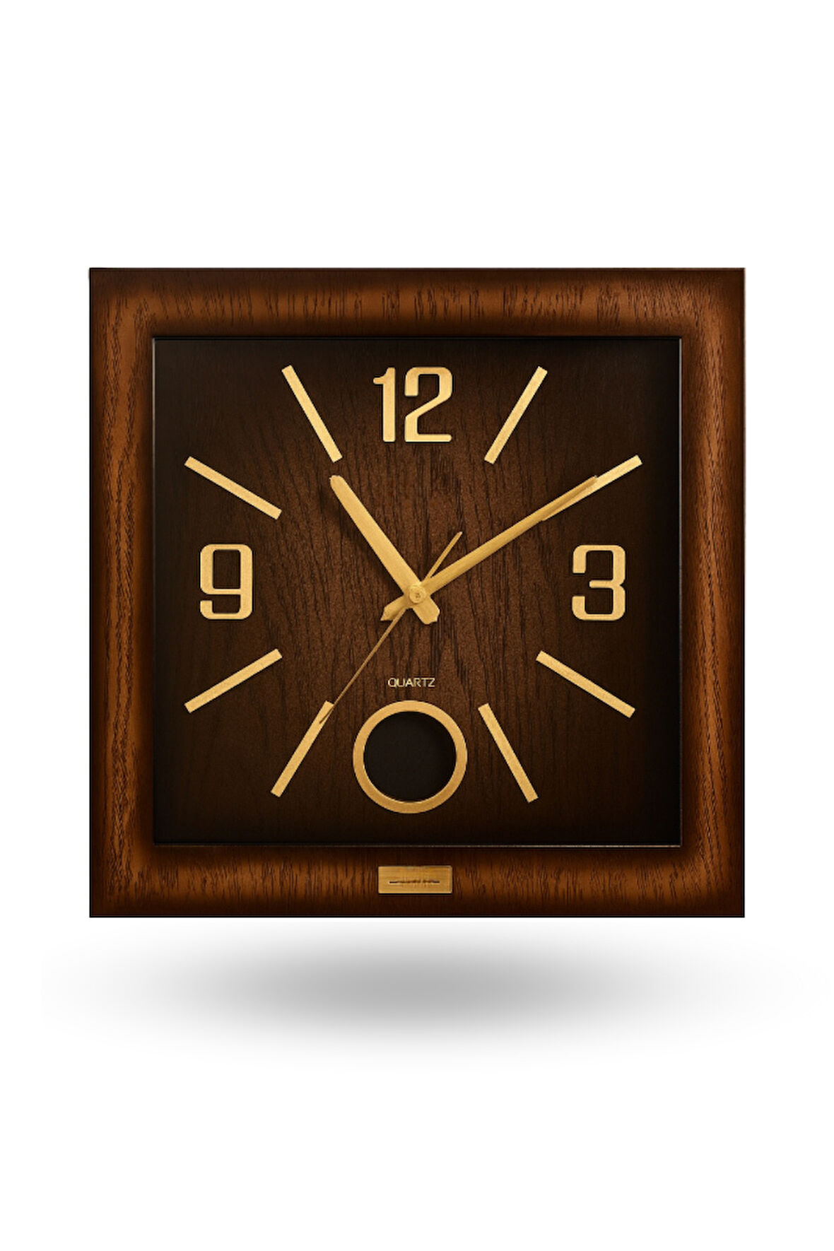 Büro Ev Ofis Hediyesi için 41X41CM Ahşap Kare Duvar Saati