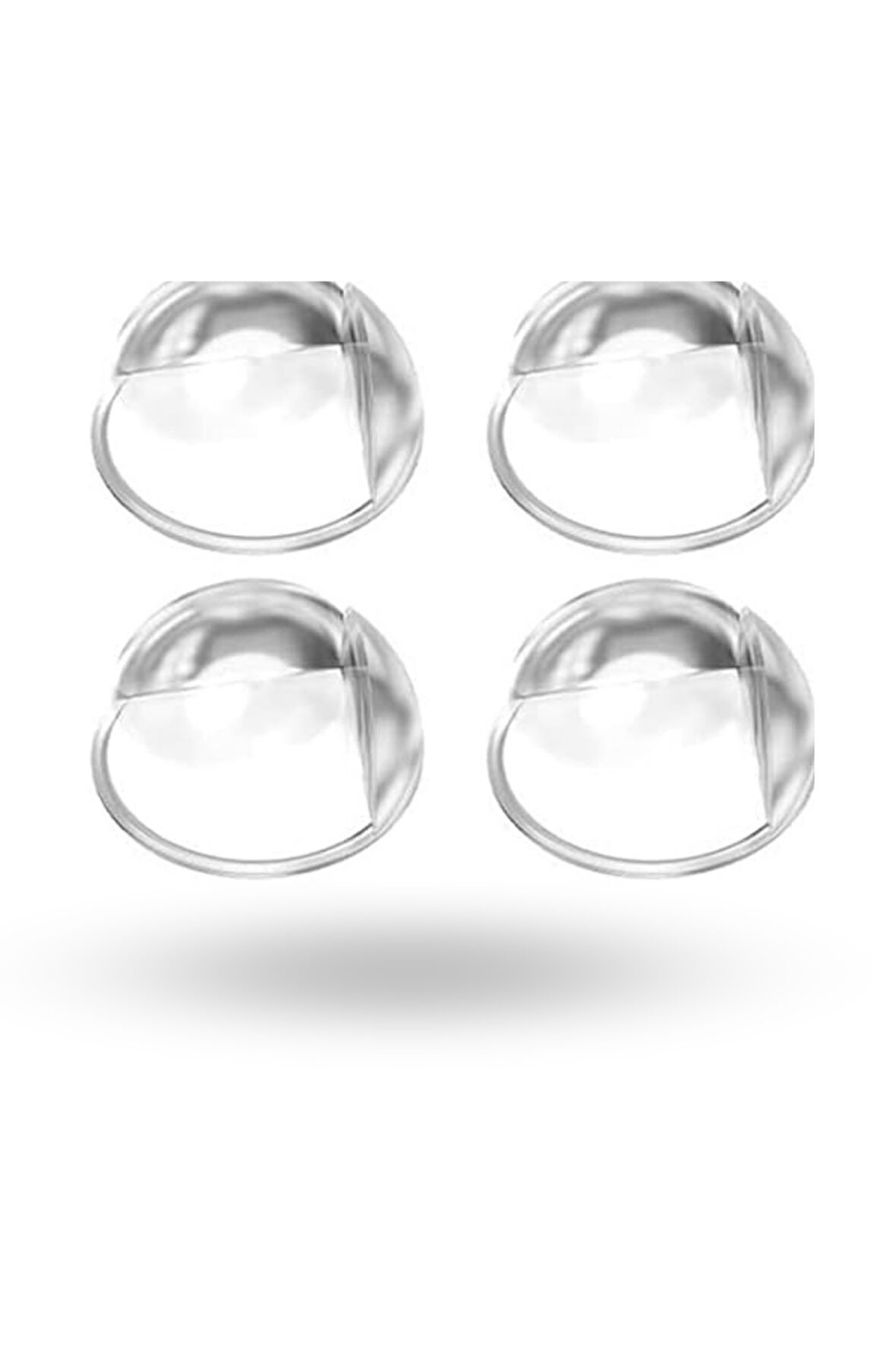 Büro Ev Ofis Masaları için 4 Adet Şeffaf Silikon Kenar Köşe Koruma Seti