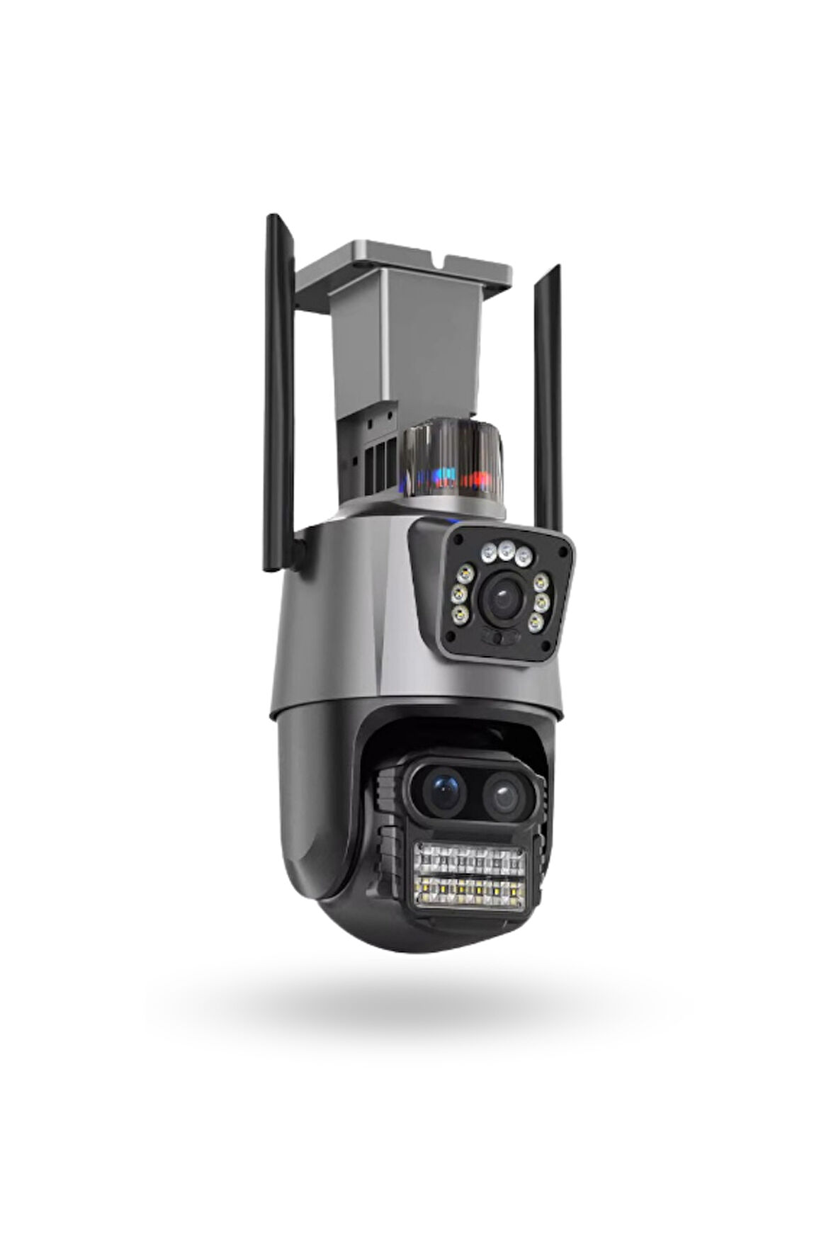 Büro Ev Ofis Güvenliği için 3 Lens Çift Yön Kablosuz Güvenlik Kamerası