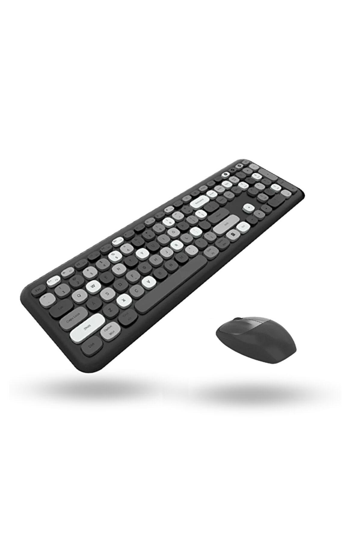 Büro Ev Ofis Bilgisayarı için Sevimli Siyah Klavye Mouse Seti