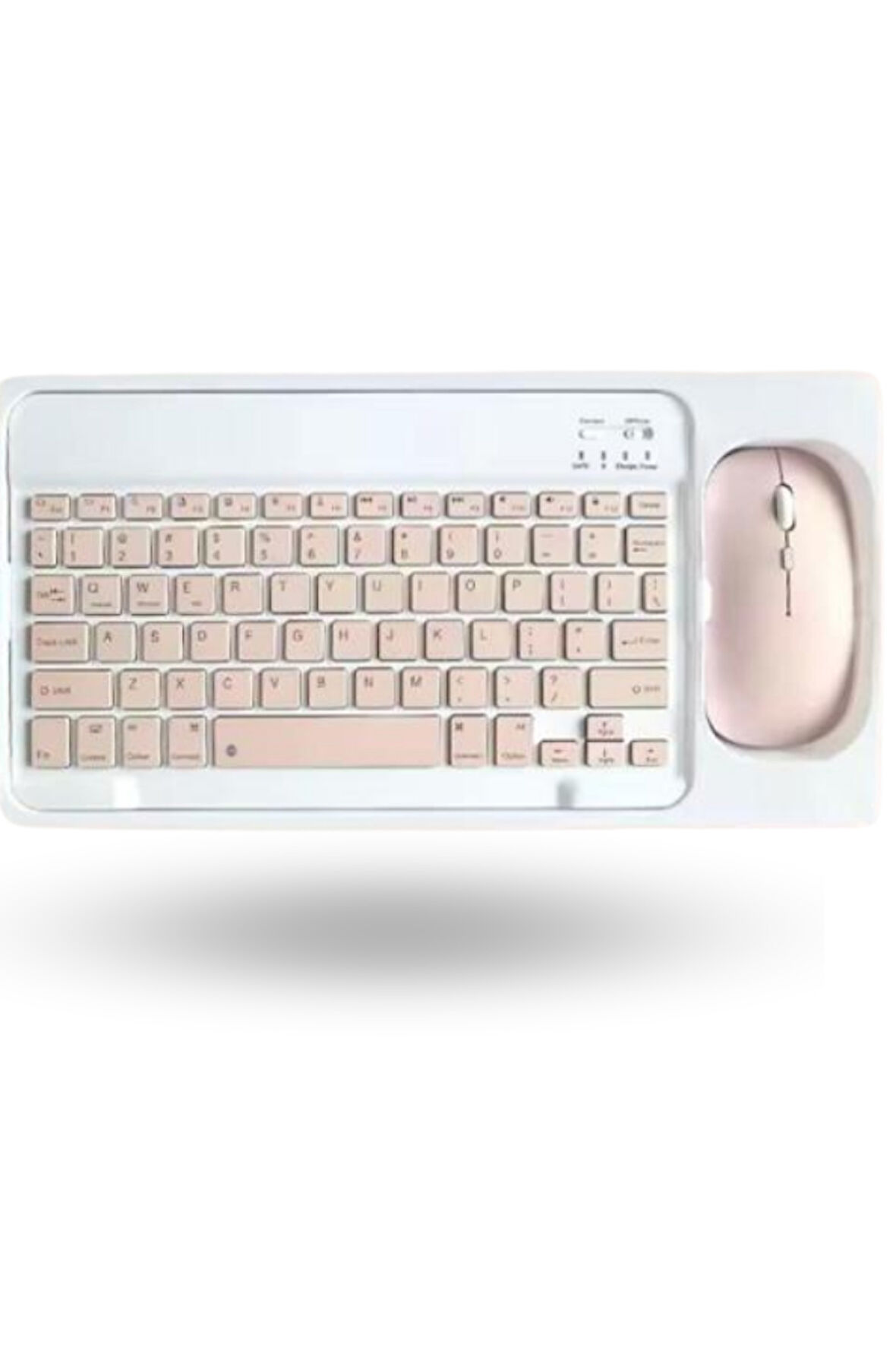 Büro Ev Ofis Bilgisayarı için Kablosuz Pembe Bluetooth Klavye Mouse Seti