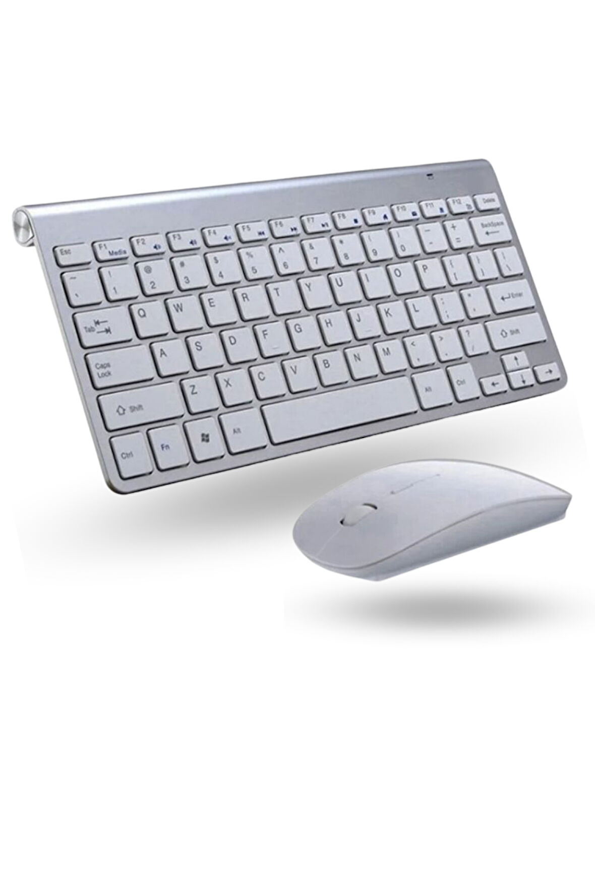 Büro Ev Ofis Bilgisayarı için Gri Wifi Kablosuz Klavye Mouse Seti