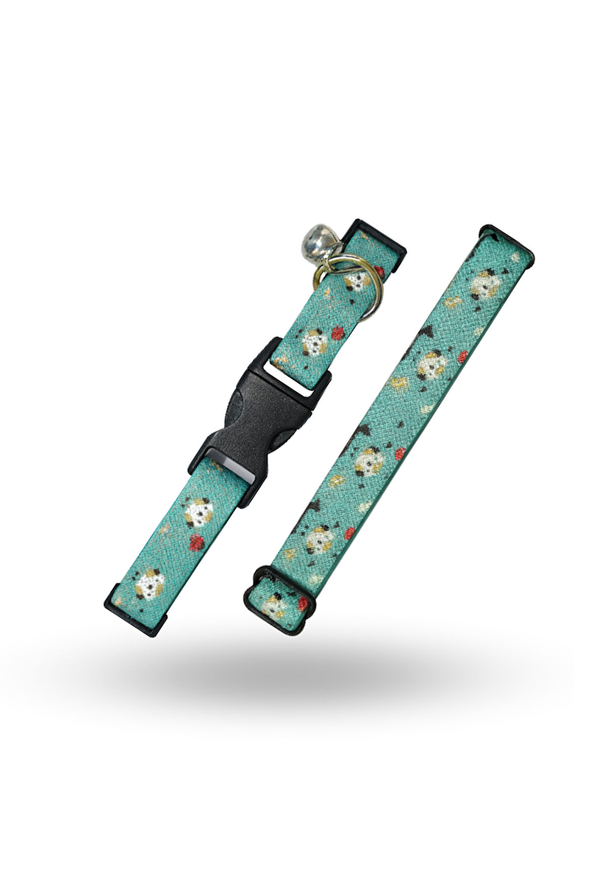 Büro Ev Ofis Evcil Kedisi için Zilli Desenli Şirin Tasma