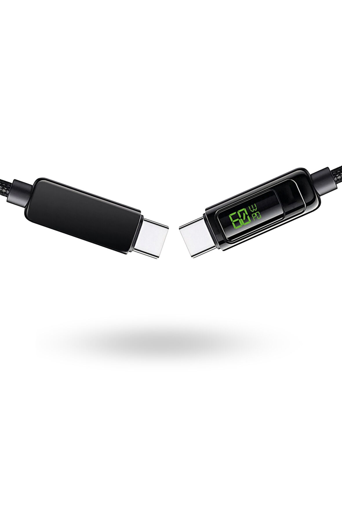 Büro Ev Ofis Cihazları için 0.5MT 60W UsbC Pd Güç Data Aktarım Kablosu