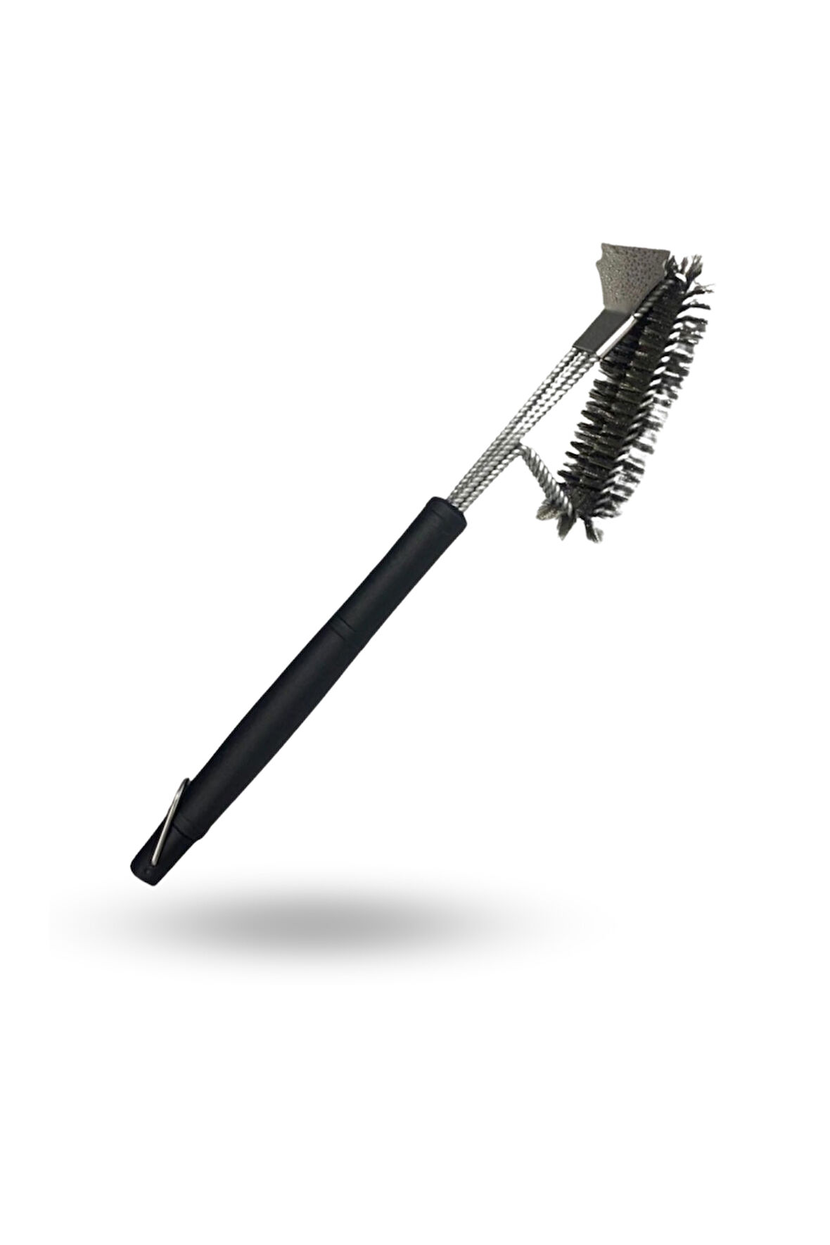 Büro Ev Ofis Piknik Keyfi için Uzun Saplı Çelik Telli Mangal Izgara Temizleme Fırçası