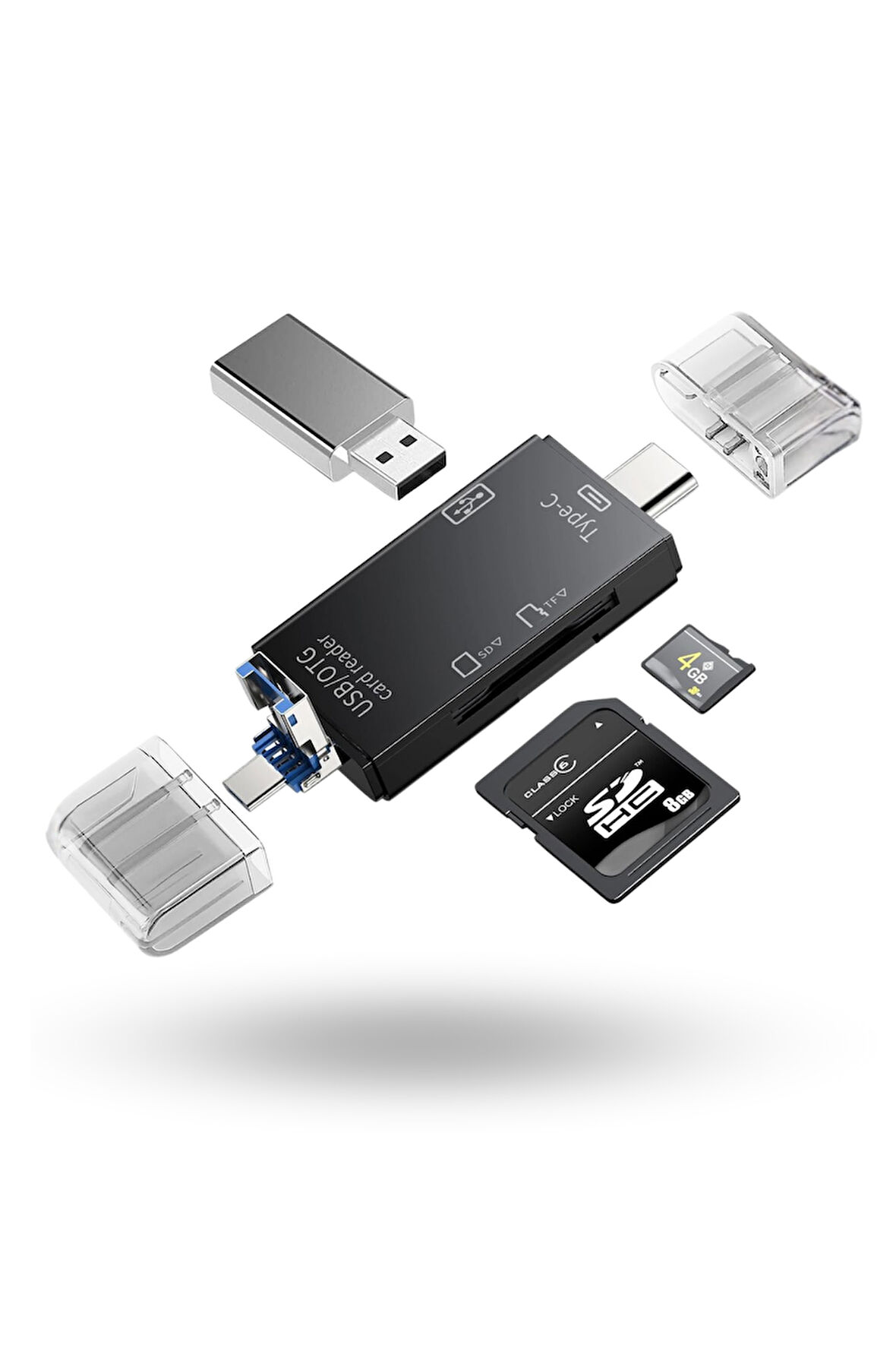 Büro Ev Ofis Cihazları için 6HUB Otg Card Reader