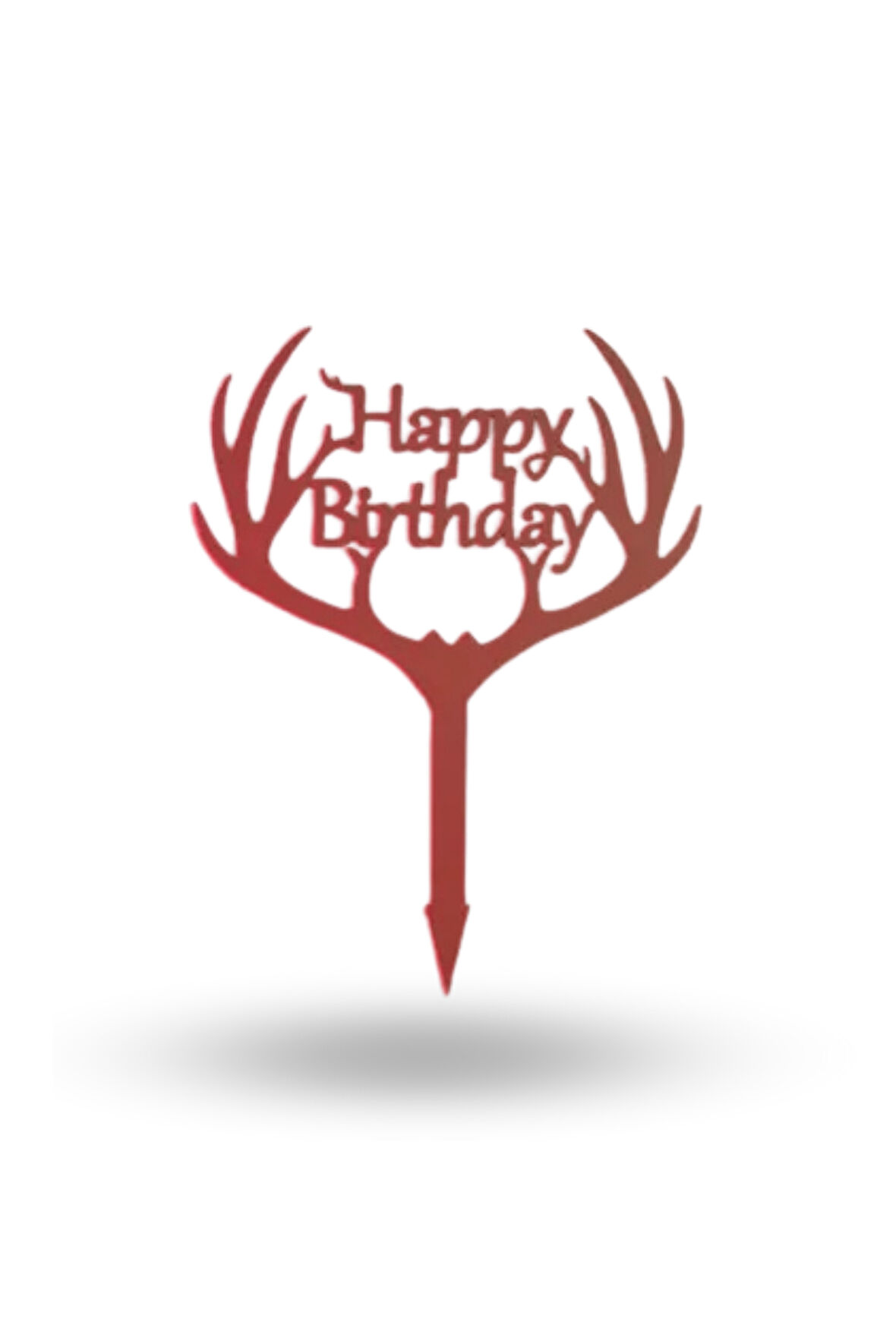 Büro Ev Ofis Etkinik Süsleri için Turuncu Happy Birthday Fiyonklu Pasta Kek Çubuğu