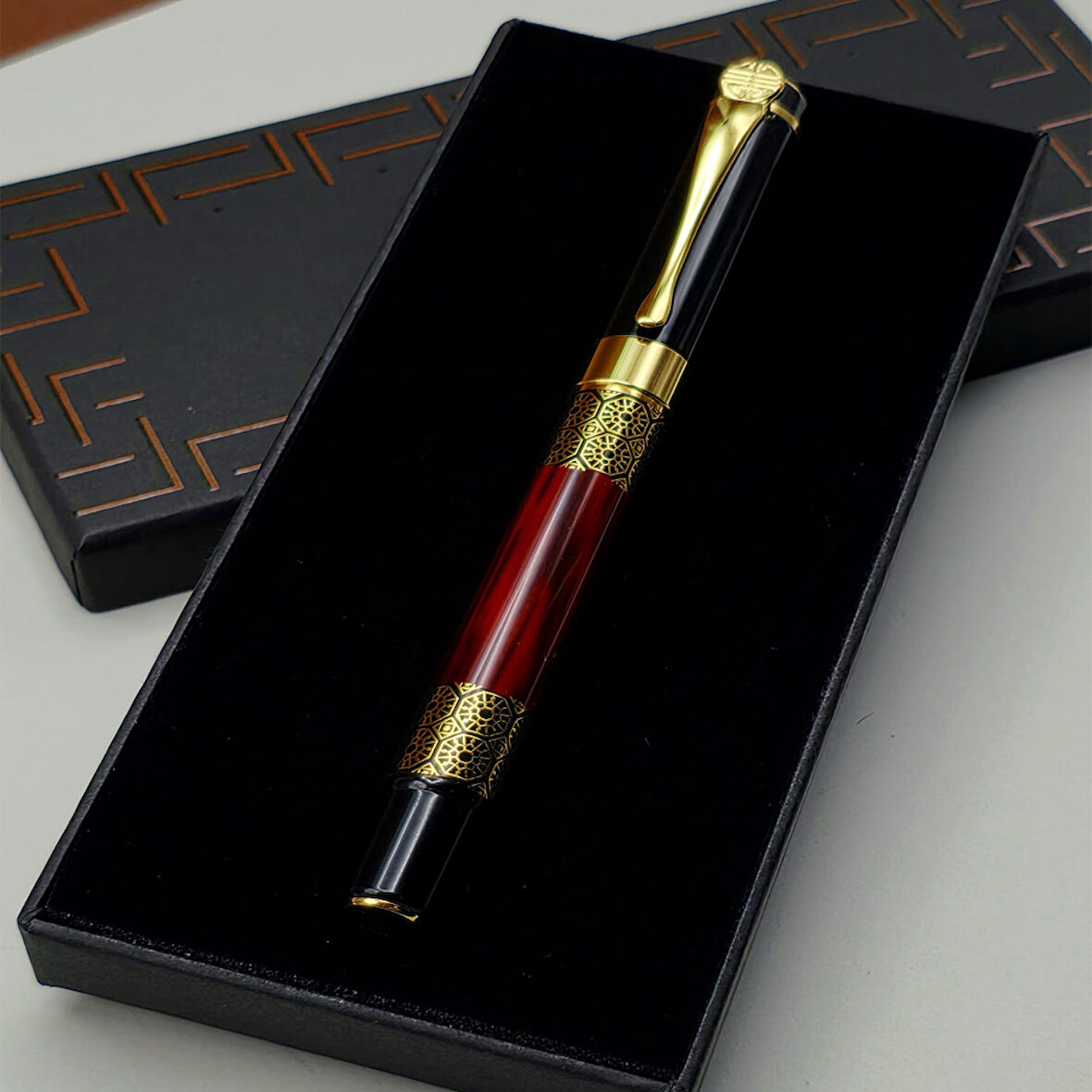 Büro Ev Ofis Hediyesi için Trend Desenli Metal Roller Kalem