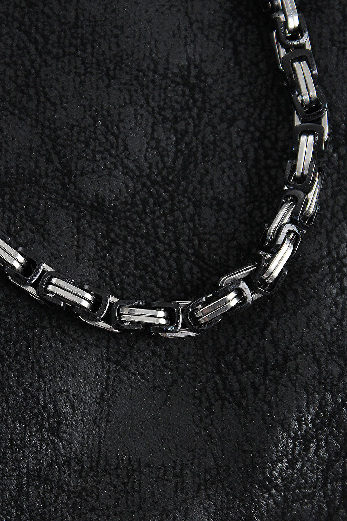 Bakımlı Erkek için Silver Çelik Zincir Kral Kolye