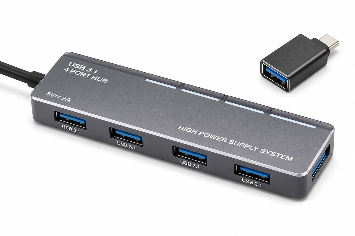 Büro Ev Ofis Cihazları için 5PORT 5GBPS TYPEC3.1 Gen1 Hub