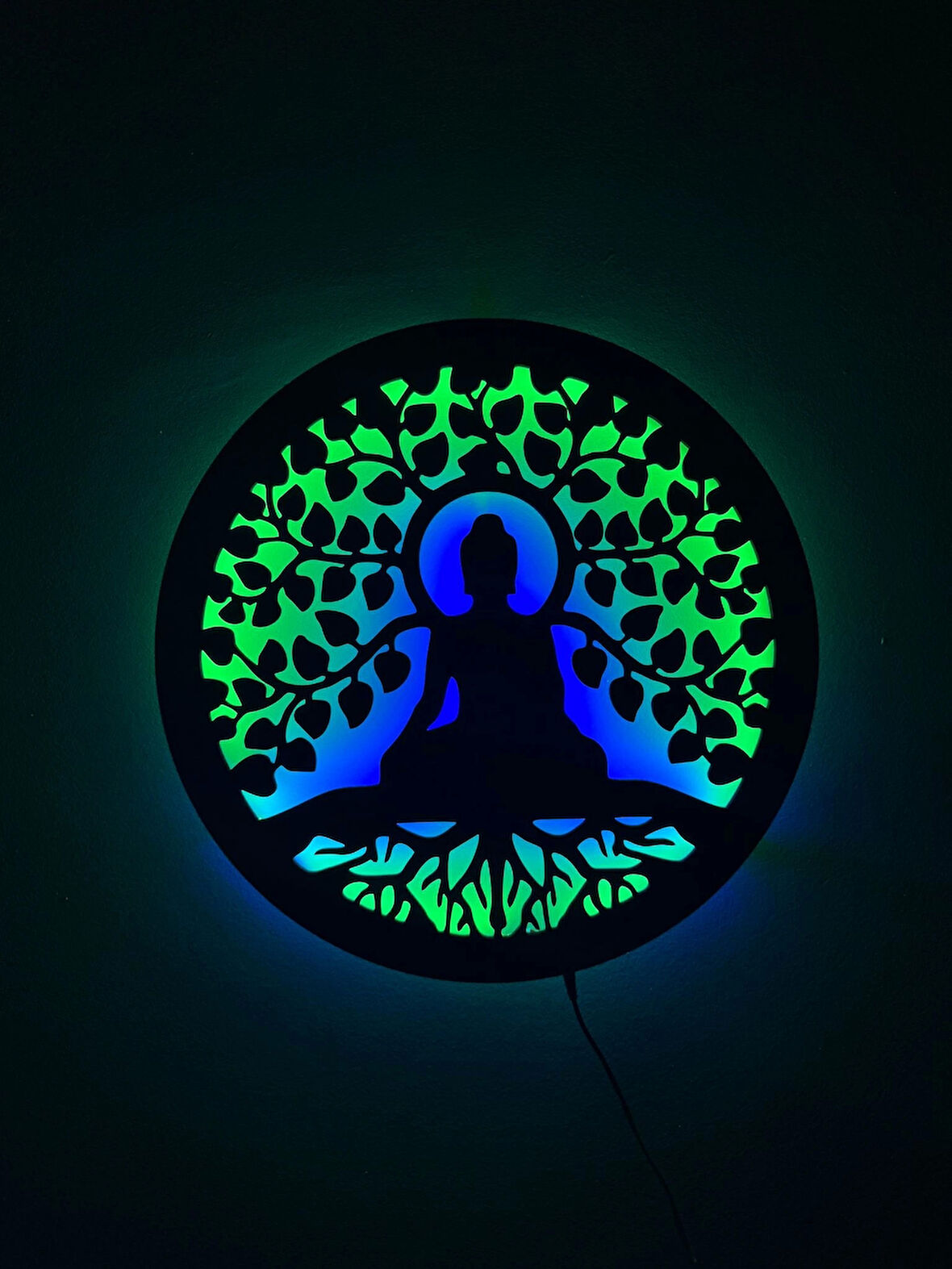 LED Işıklı Yoga V2 Tablosu