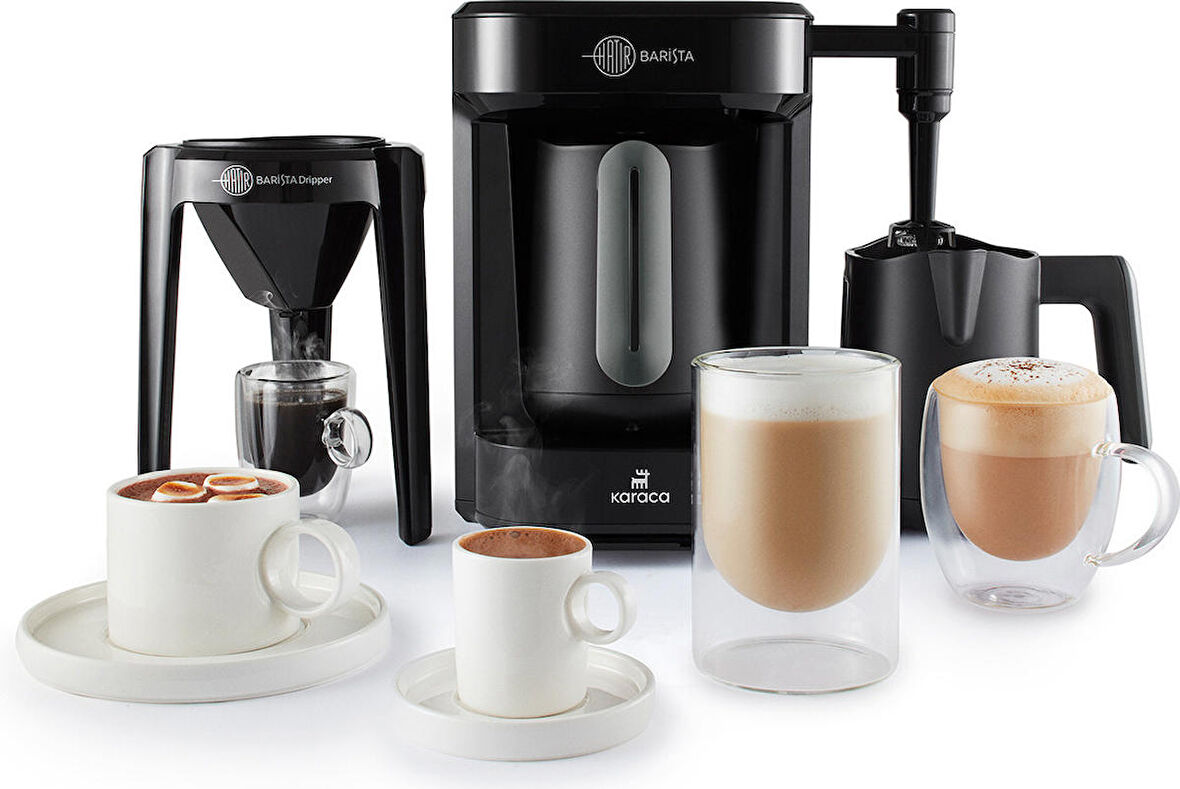 Karaca Hatır Barista Cappuccino ve Türk Kahve Makinesi Antrasit