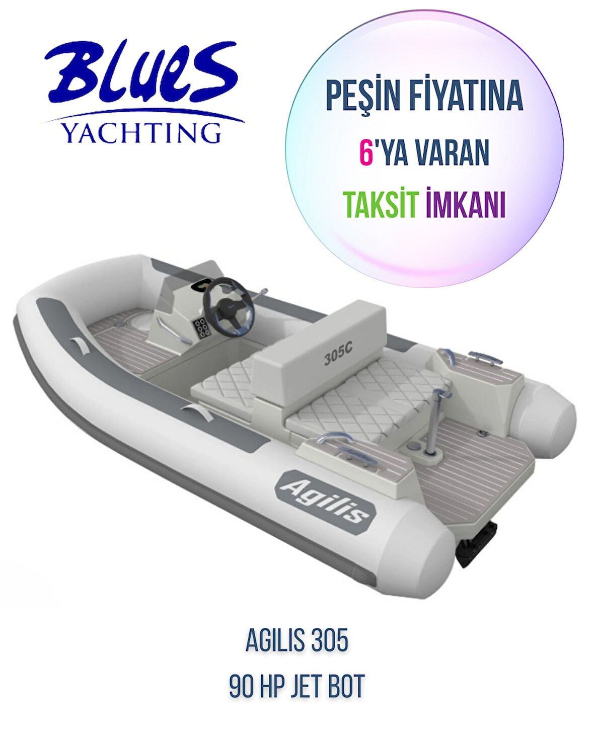 AGILIS 305C 90 HP JET ŞİŞME BOT