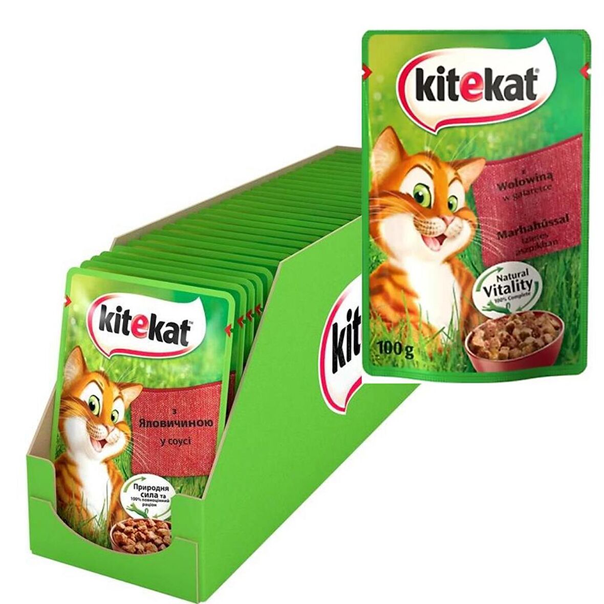 Kitekat Sığır Etli Yetişkin Kedi Yaş Mama 100 gr x 24 Adet