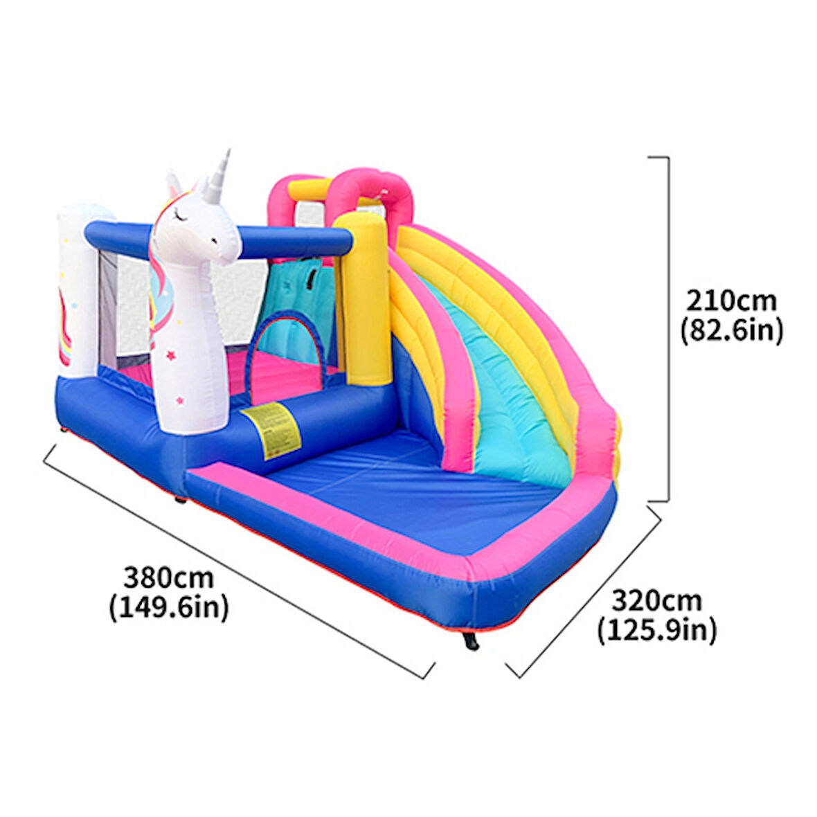 Unicorn Şişme Oyun Parkı Şişme Çocuk Oyun Parkı Şişme Bahçe Oyun Parkı