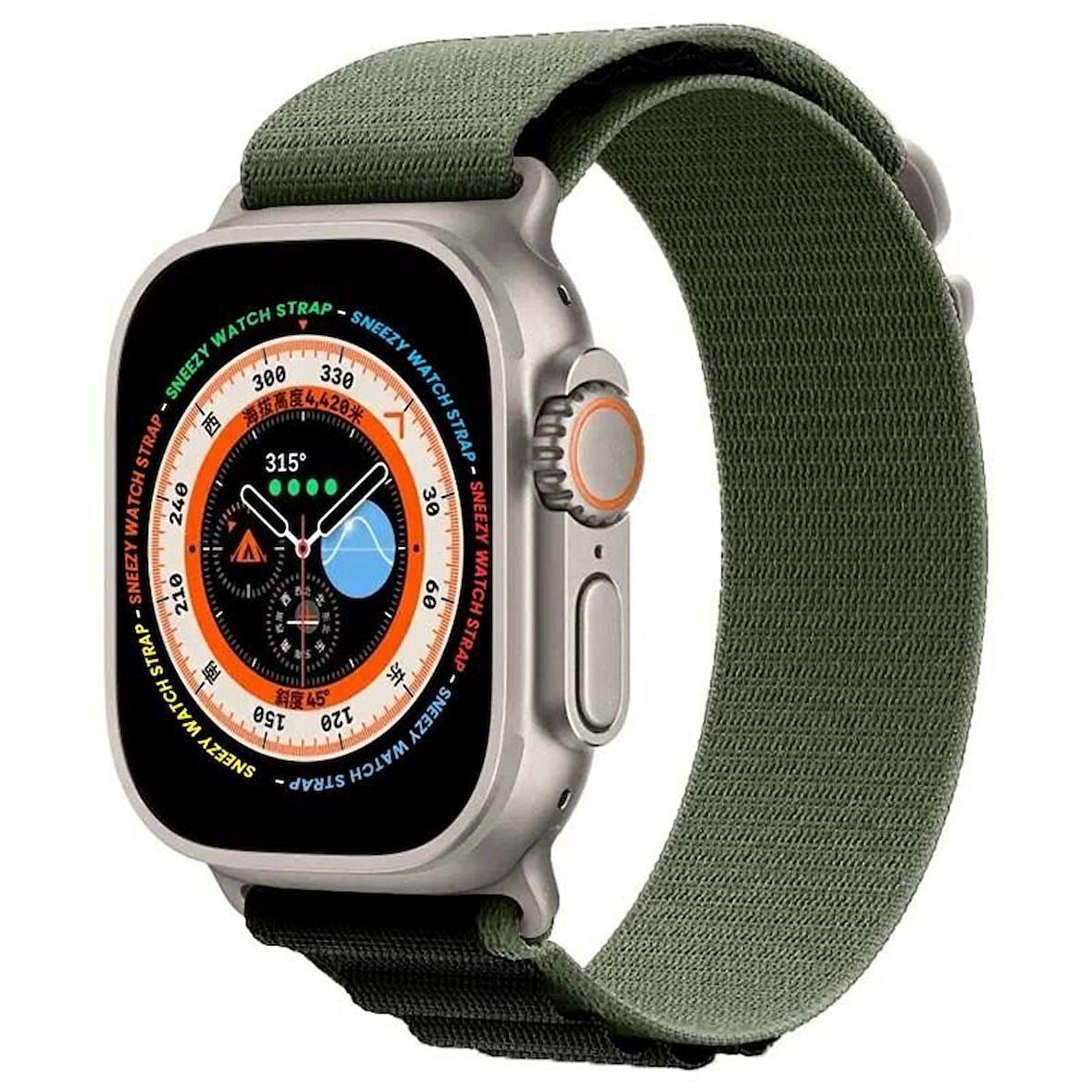 Apple Watch 49mm Ultra Seri Uyumlu Frost Alpine Loop Kordon