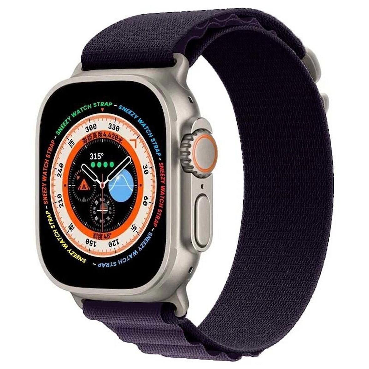 Apple Watch 49mm Ultra Seri Uyumlu Frost Alpine Loop Kordon