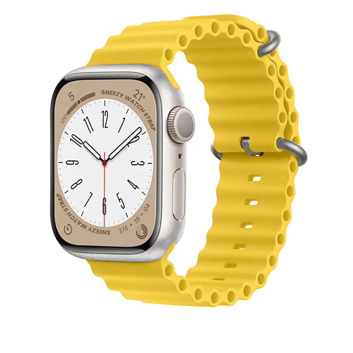 Apple Watch 38mm 40mm 41mm Seri 1 2 3 4 5 6 7 8 Se Uyumlu Seaflex Ocean Silikon Kordon