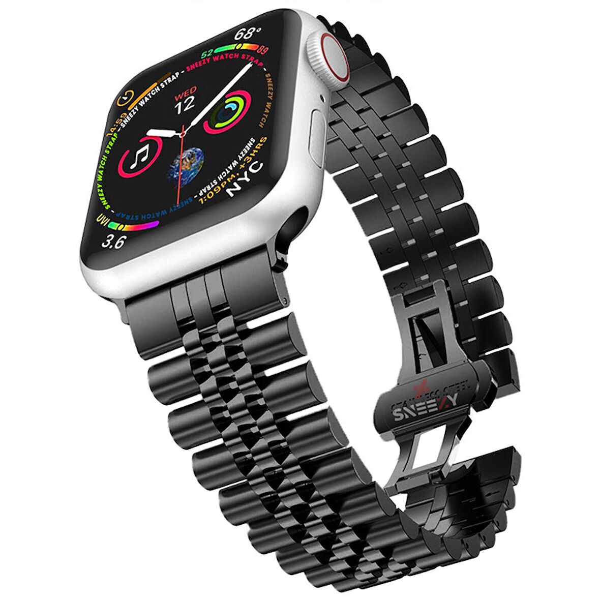 Apple Watch 38mm 40mm 41mm 1 2 3 4 5 6 7 8 Se Seri Uyumlu Ironmesh Döküm Çelik Metal Kordon