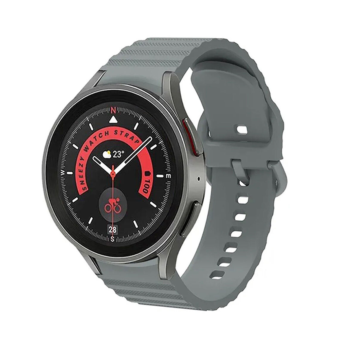 Samsung Galaxy Watch 4 5 Pro 40 42 44 45 46mm Orjinal Tasarım Kavisli Uyumlu AeroFlex Silikon Kordon